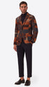 Boccioni Mars Wool-Blend Patchwork Jacket - Model Full Body Shot