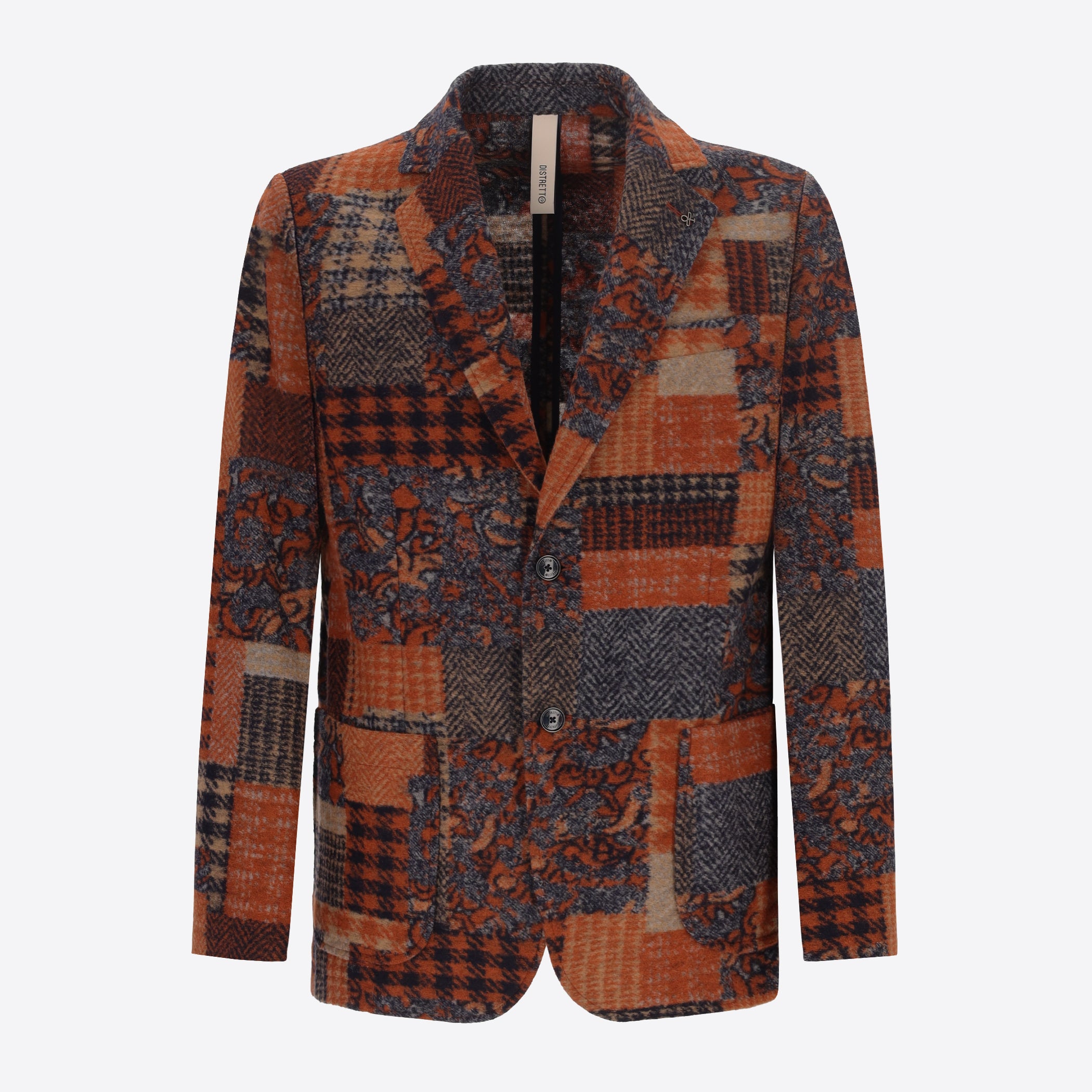Distretto12 Boccioni Mars Wool-Blend Patchwork Jacket - Product Still Life