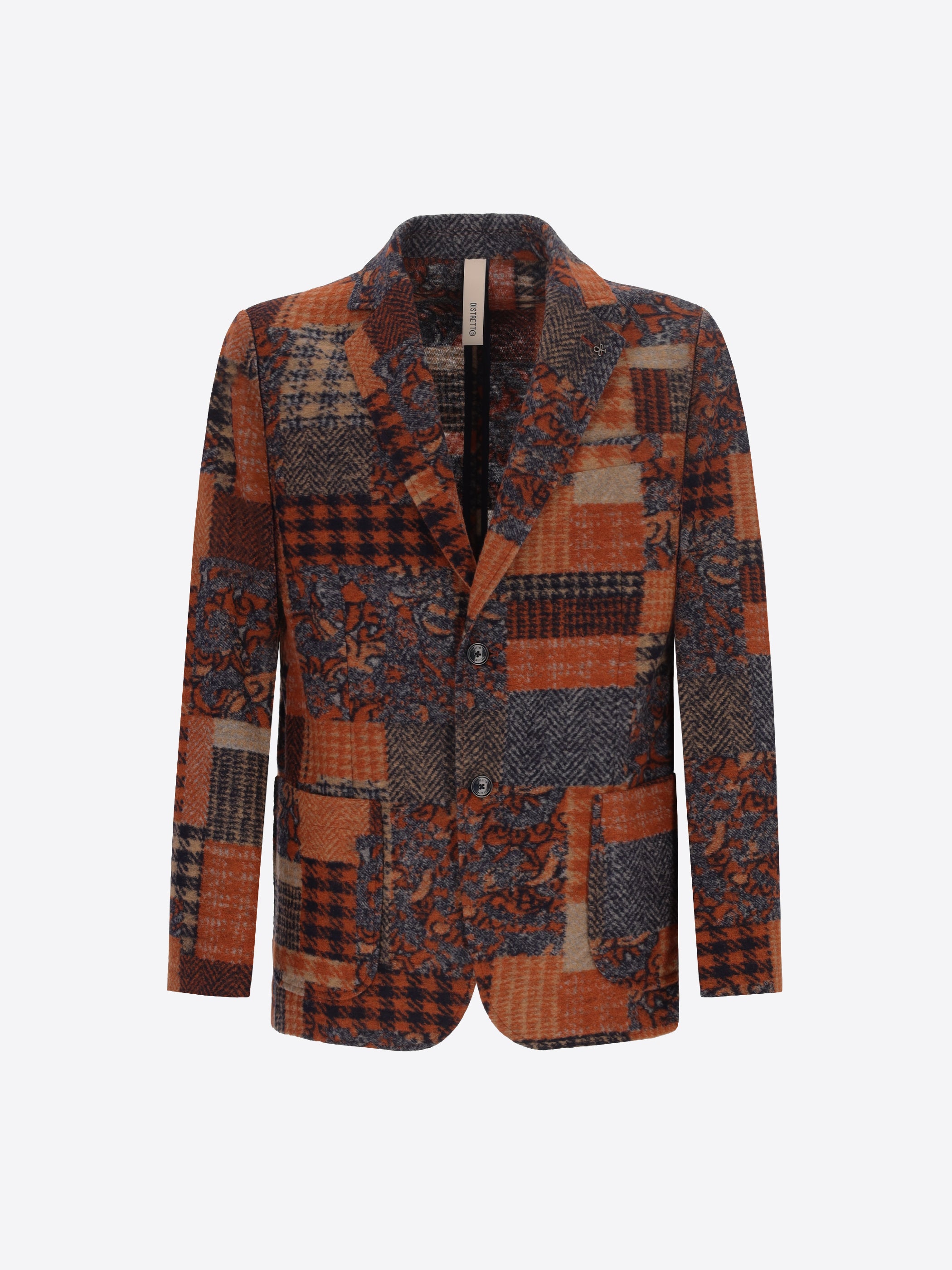 Distretto12 Boccioni Mars Wool-Blend Patchwork Jacket - Product Still Life