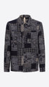 Distretto12 Boccioni Blue Wool-Blend Patchwork Shirt Jacket - Product Still Life