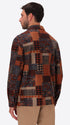 Boccioni Mars Wool-Blend Patchwork Shirt Jacket - Model Back View