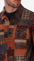 Boccioni Mars Wool-Blend Patchwork Shirt Jacket - Close-Up Of The Collar