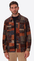 Boccioni Mars Wool-Blend Patchwork Shirt Jacket - Model Front View