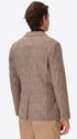 Dechirico Cacha Wool-Blend Prince-Of-Wales Check Jacket - Model Back View