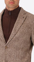 Dechirico Cacha Wool-Blend Prince-Of-Wales Check Jacket - Close-Up Of The Collar