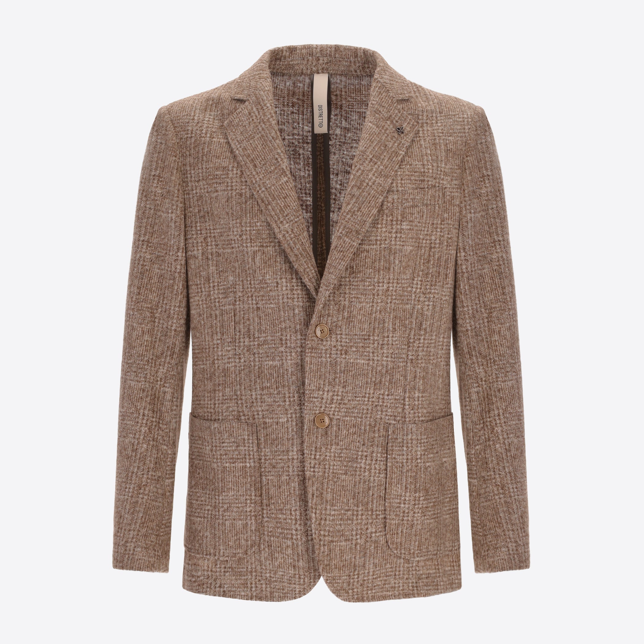 Distretto12 Dechirico Cacha Wool-Blend Prince-Of-Wales Check Jacket - Product Still Life