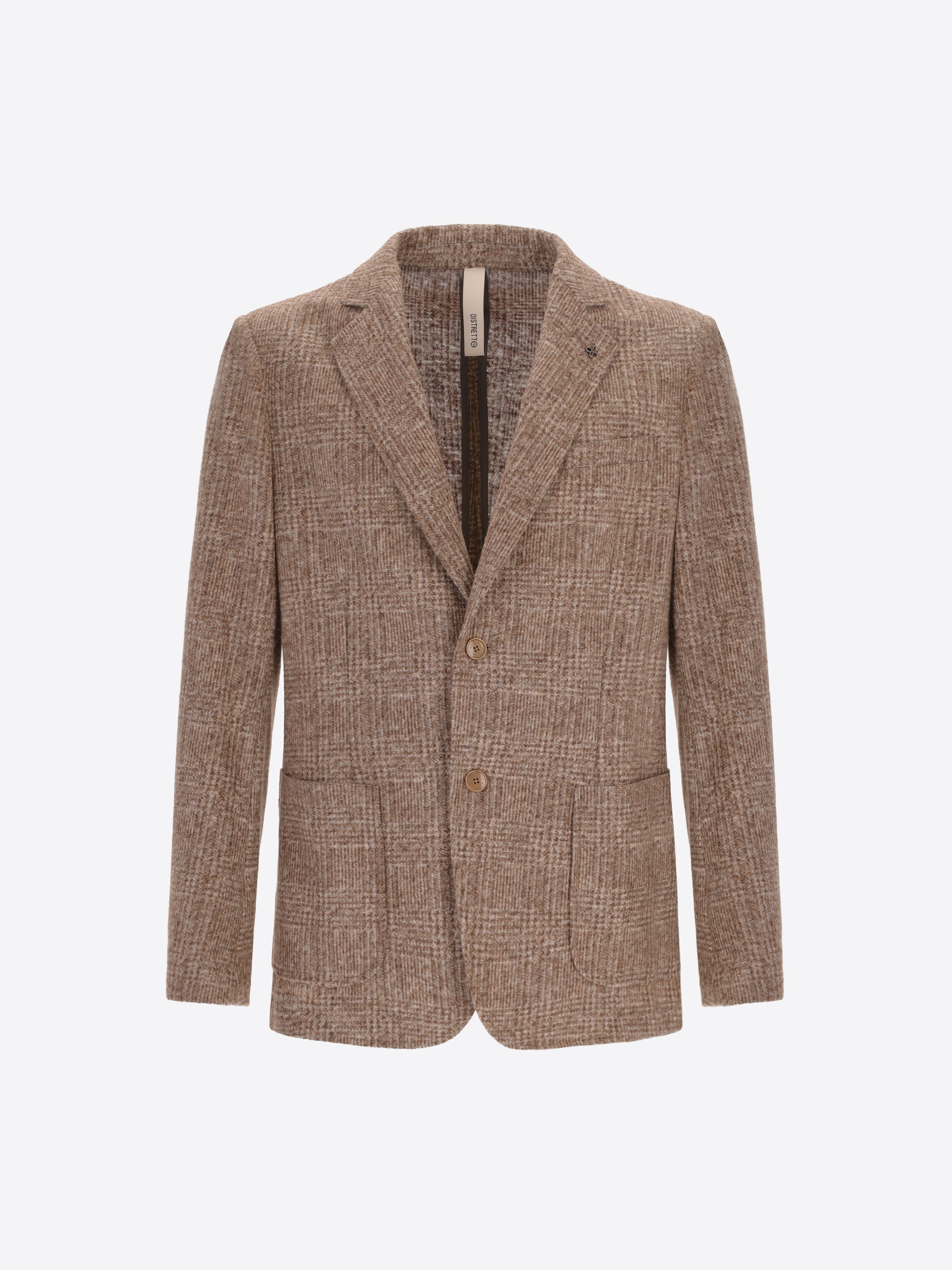 Distretto12 Dechirico Cacha Wool-Blend Prince-Of-Wales Check Jacket - Product Still Life