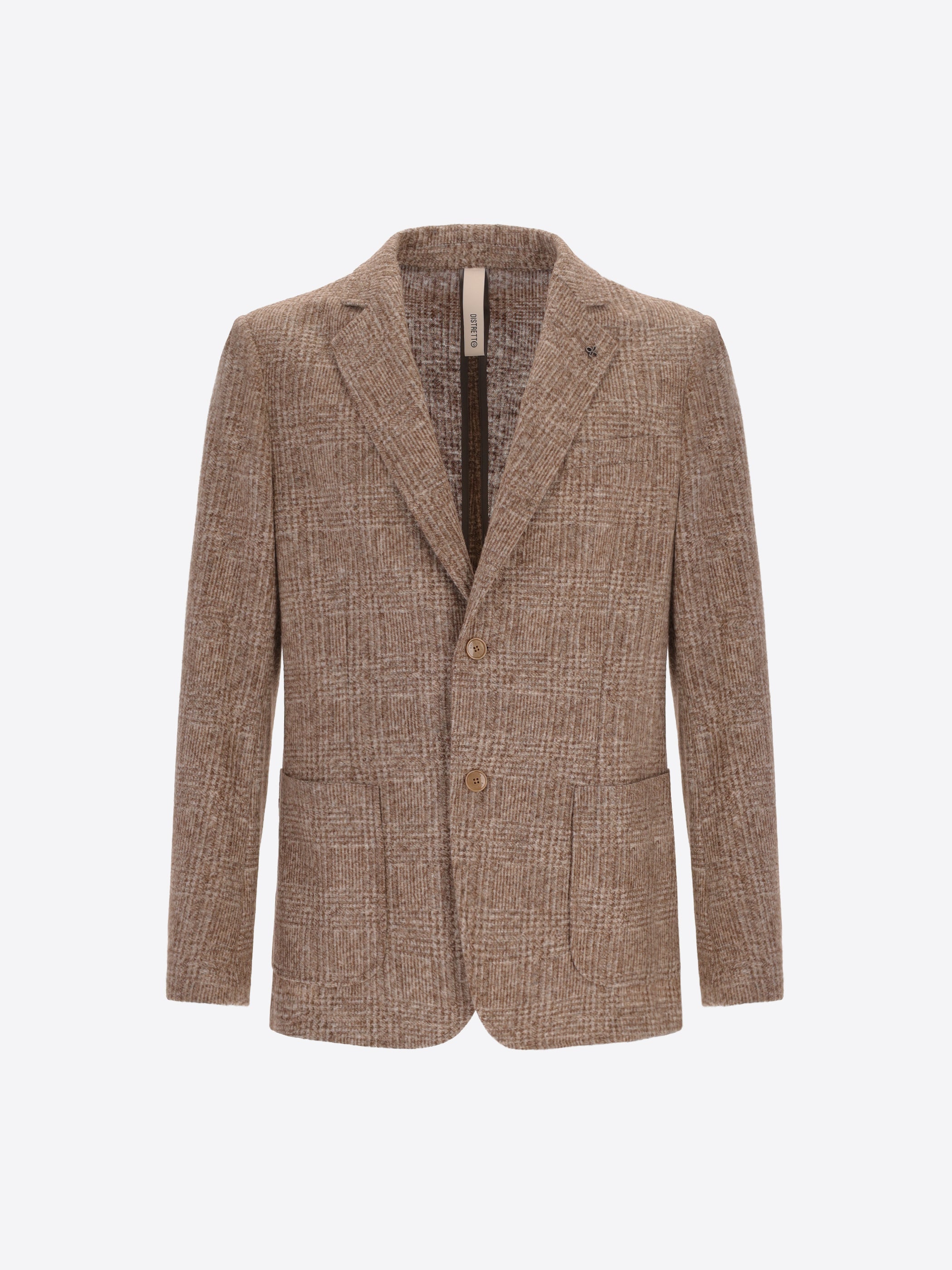 Distretto12 Dechirico Cacha Wool-Blend Prince-Of-Wales Check Jacket - Product Still Life