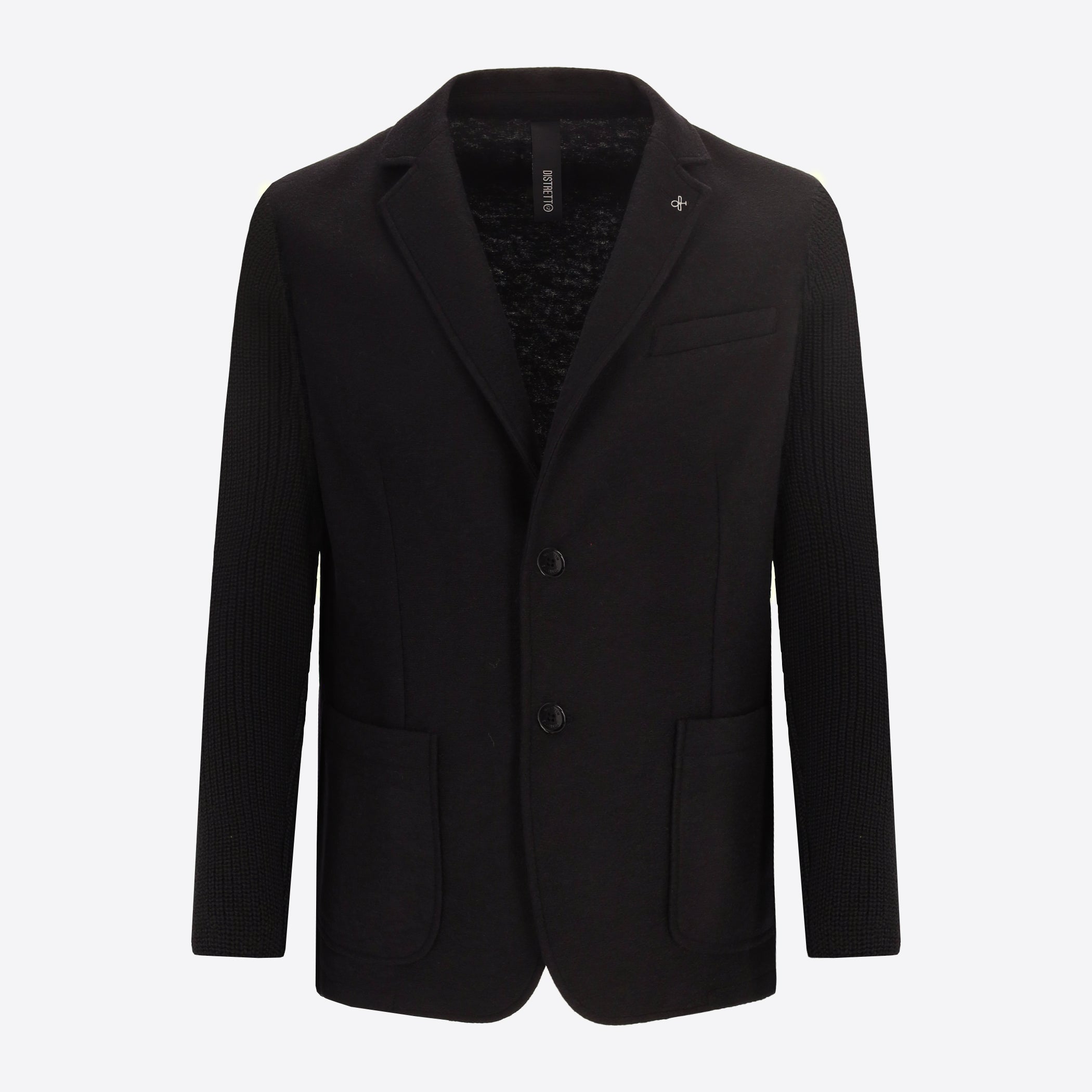 Giacca Regent in Misto Lana con Maniche in Maglia