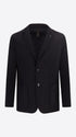 Distretto12 Regent Blue Wool-Blend With Knit Sleeves Jacket - Product Still Life