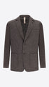 Distretto12 Regent Medium Grey Wool-Blend With Knit Sleeves Jacket - Product Still Life