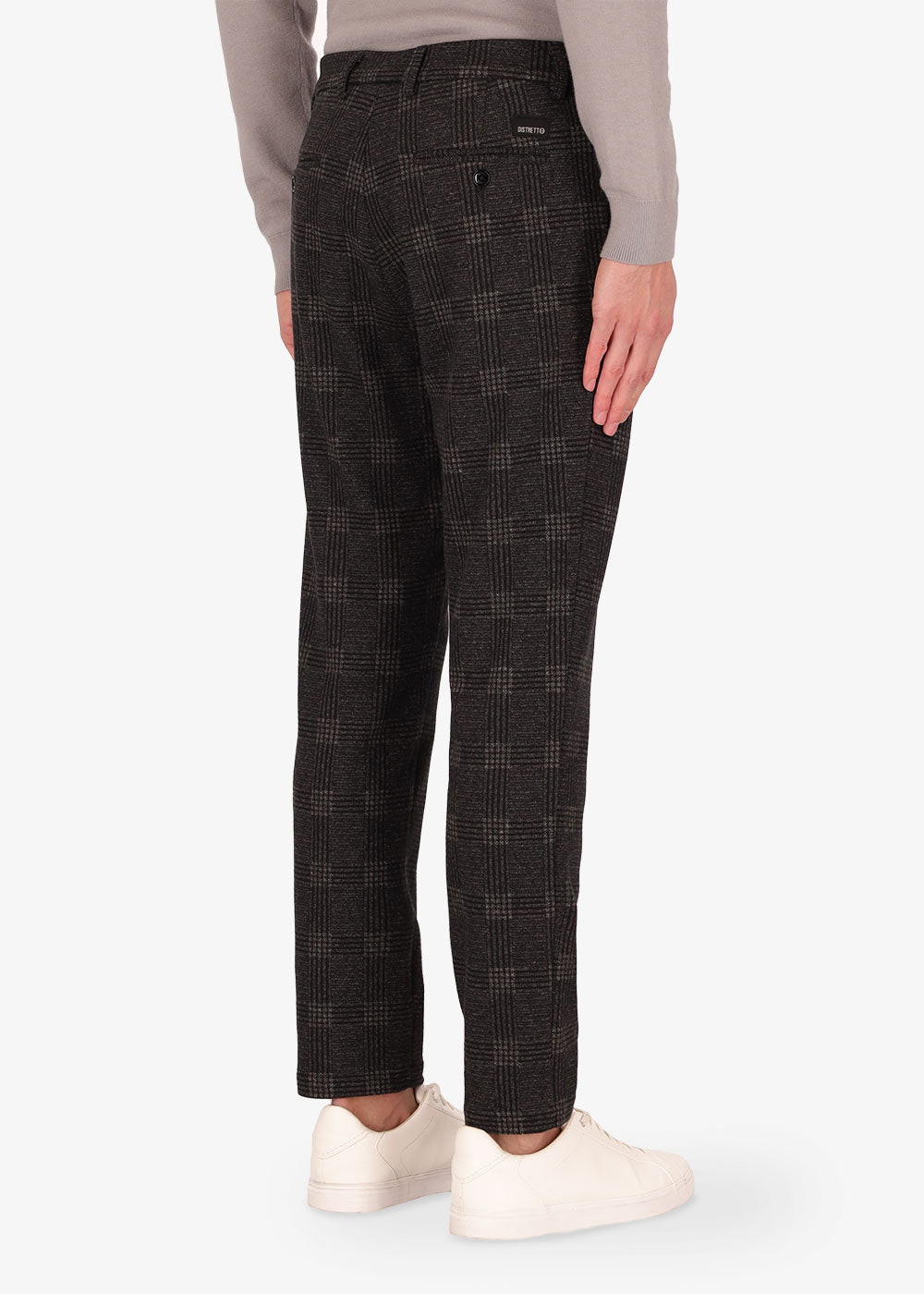 York Galles Trousers in Prince of Wales Stretch Jersey