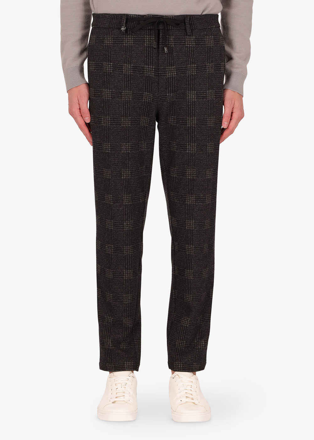 York Galles Trousers in Prince of Wales Stretch Jersey