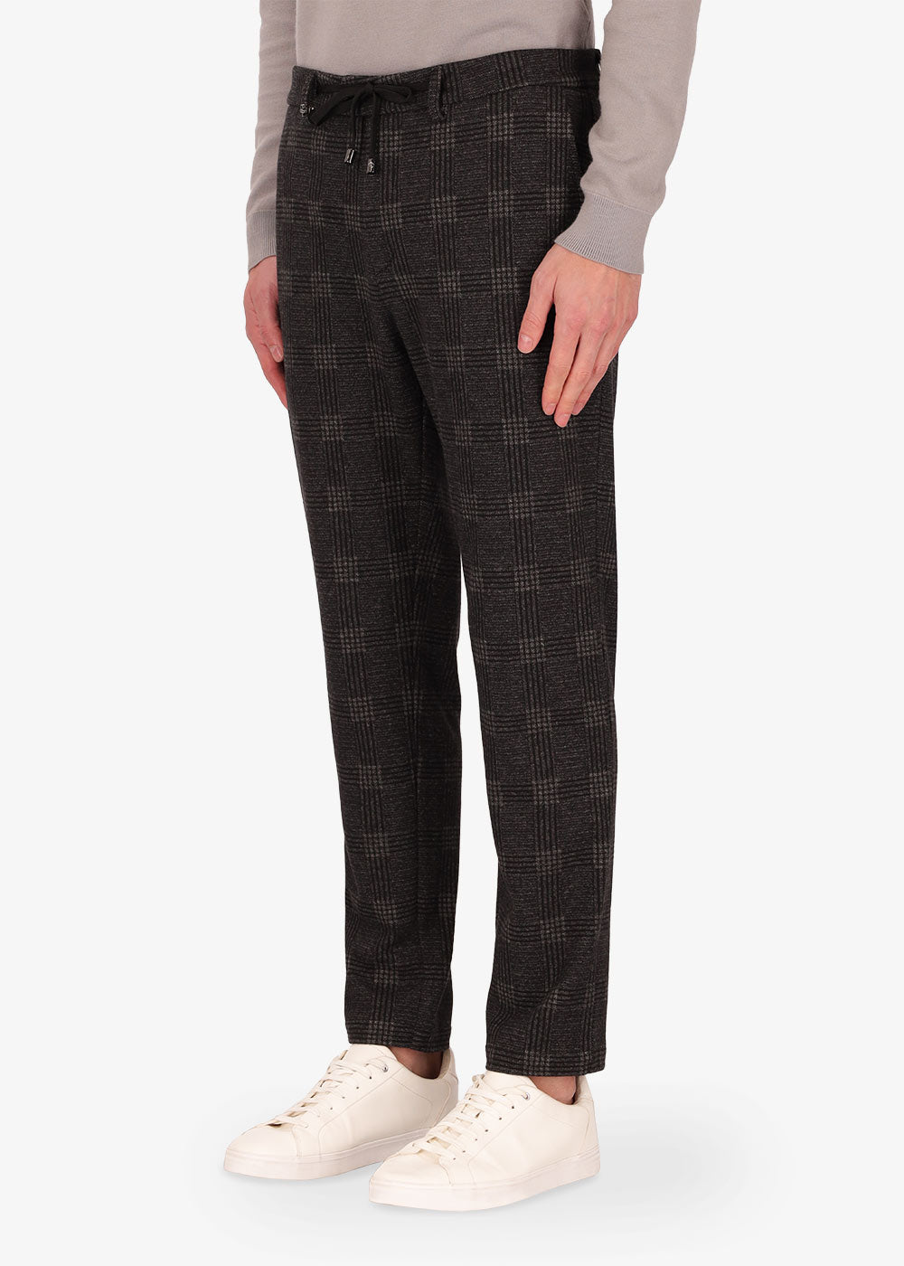 York Galles Trousers in Prince of Wales Stretch Jersey