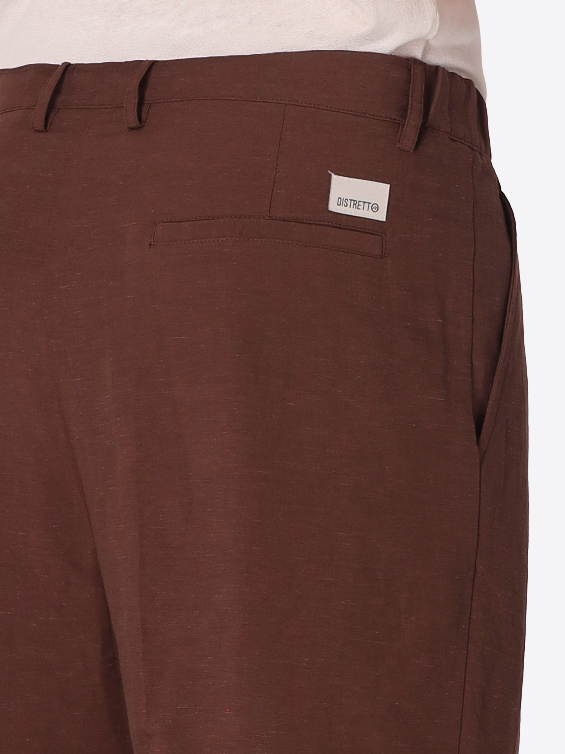 Ban Trousers Alloro In Lightweight Linen-Viscose Fabric