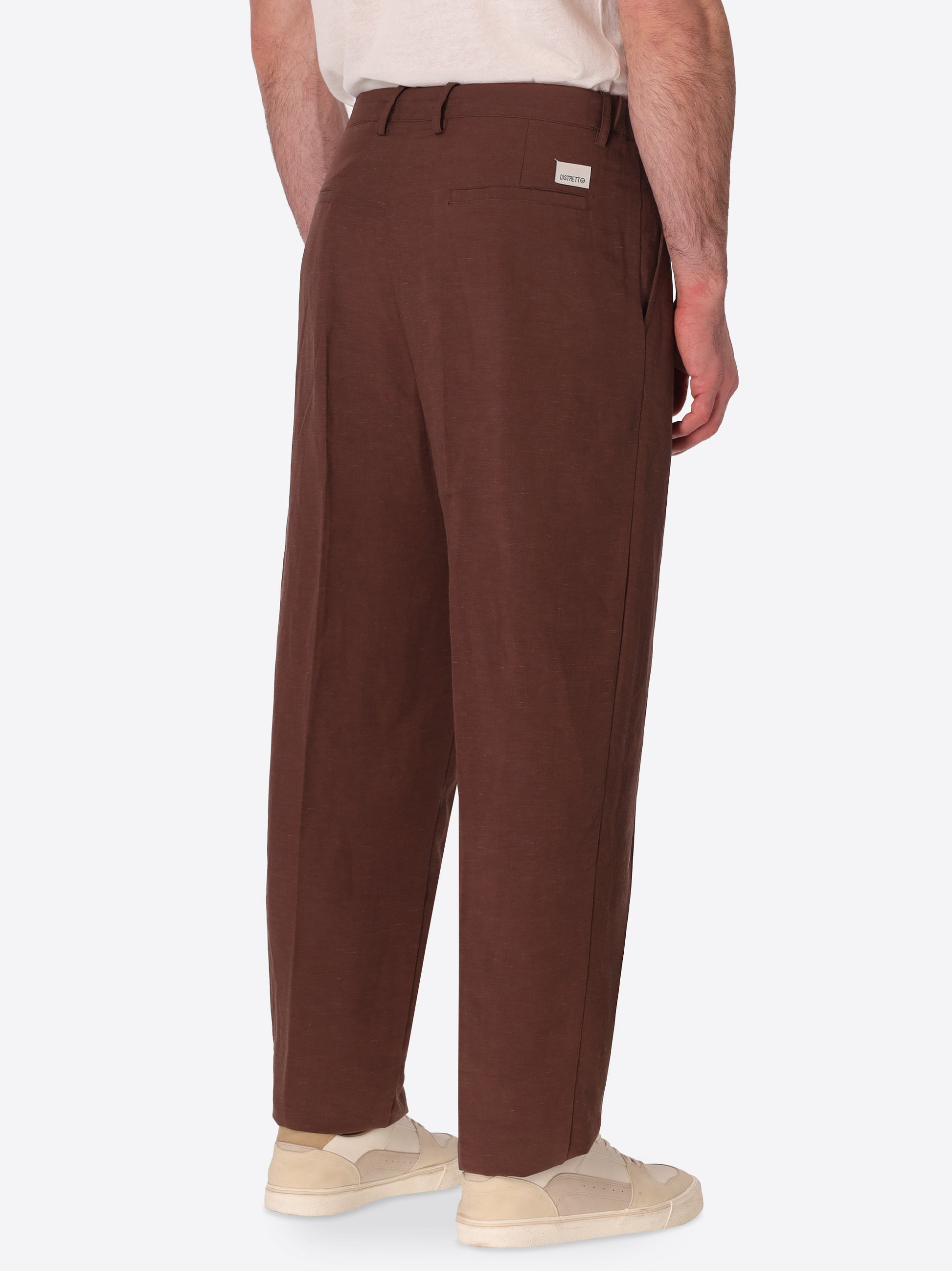 Ban Trousers Alloro In Lightweight Linen-Viscose Fabric