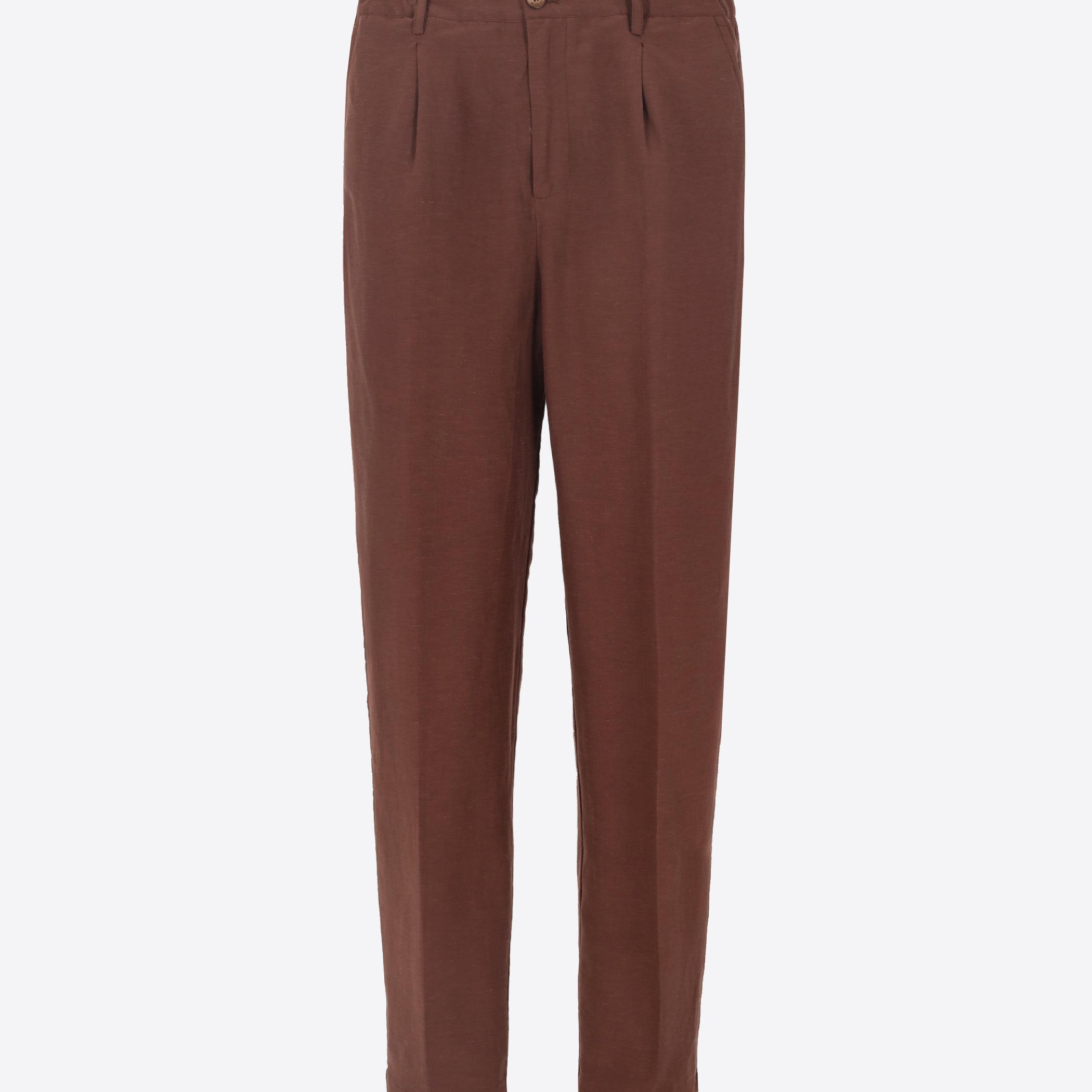 Ban Trousers Alloro In Lightweight Linen-Viscose Fabric