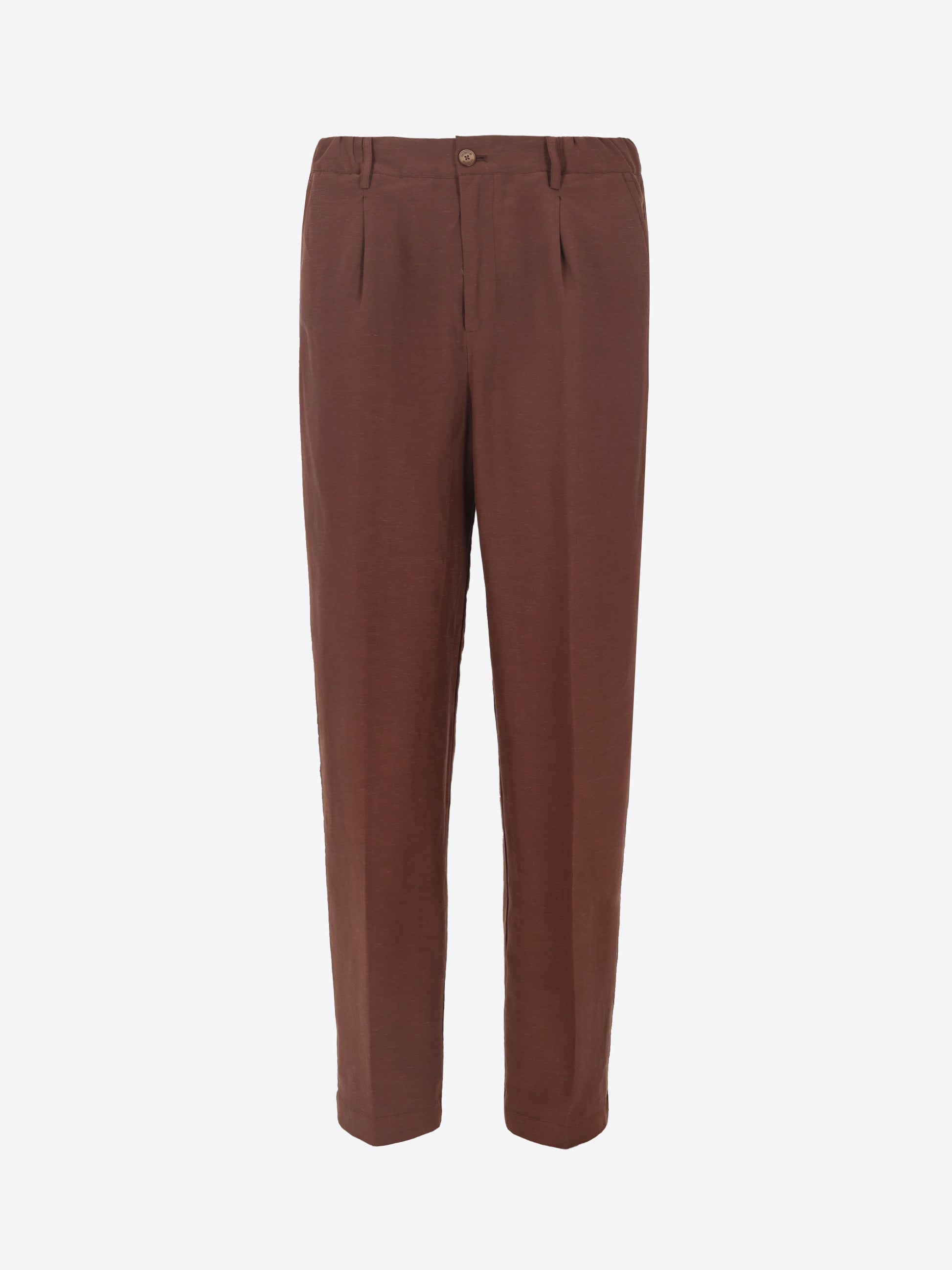 Ban Trousers Alloro In Lightweight Linen-Viscose Fabric