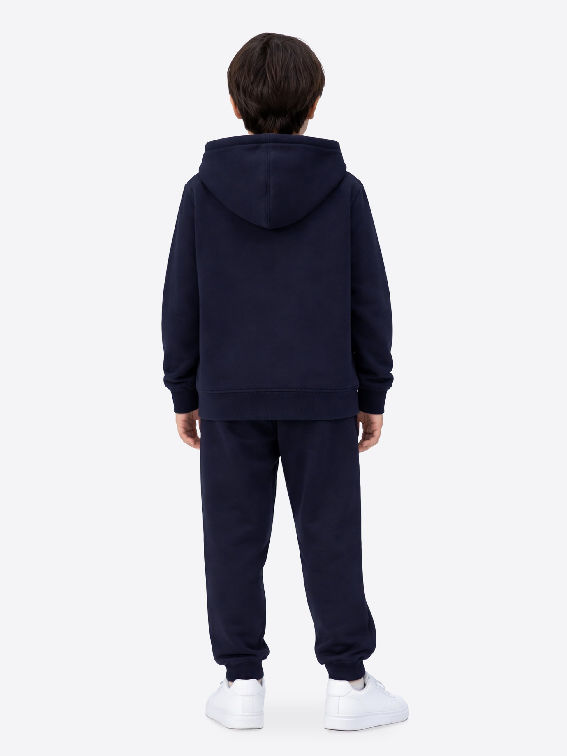 Kinder Trainingsanzug Navy Blau aus Baumwolle – Hoodie mit Reißverschluss & Hose