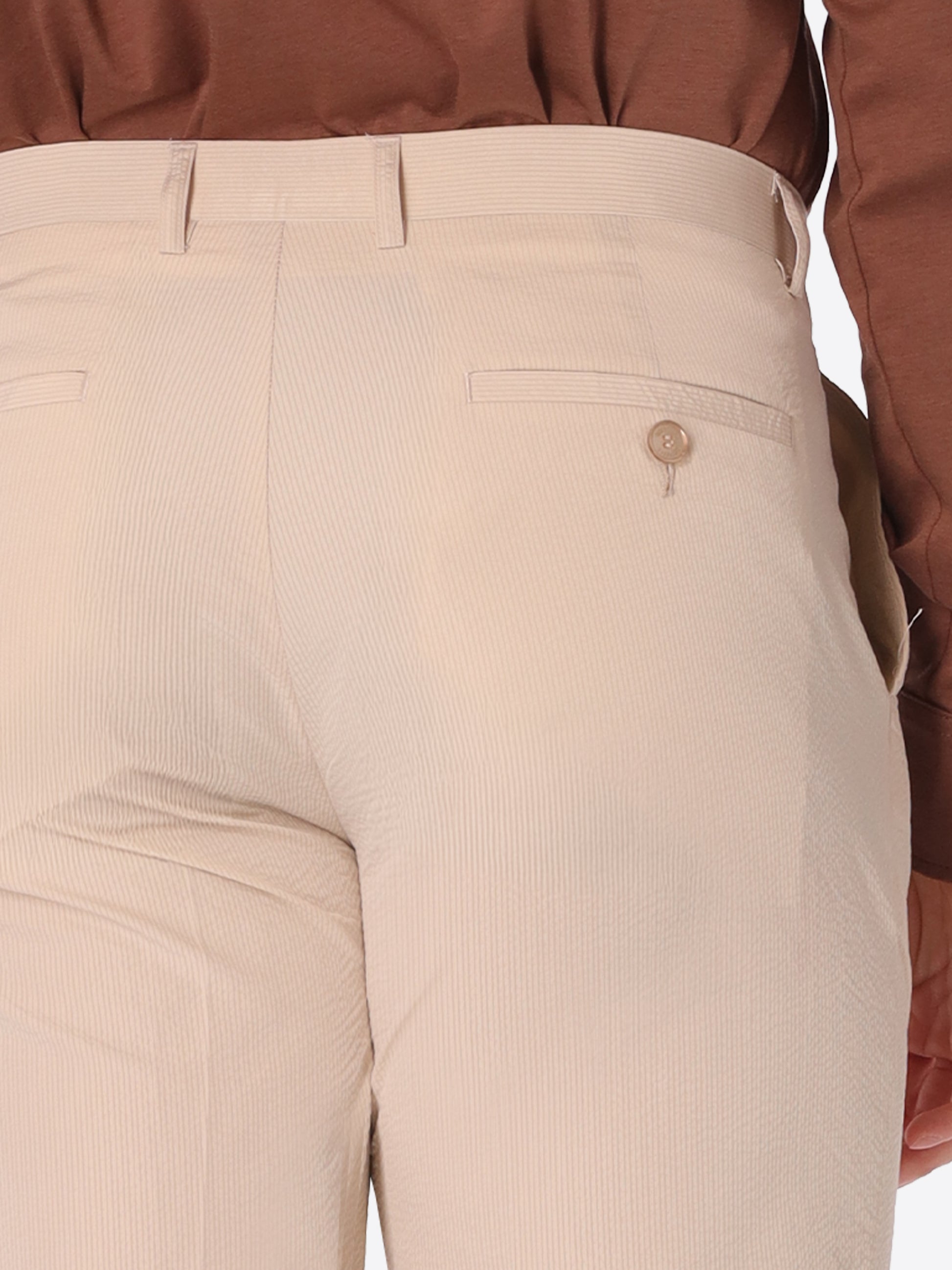 Arezzo Tailoring-Hose Carrot Fit Mit Bundfalte Aus Super-Comfort Feinstruktur-Streifen-Gewebe