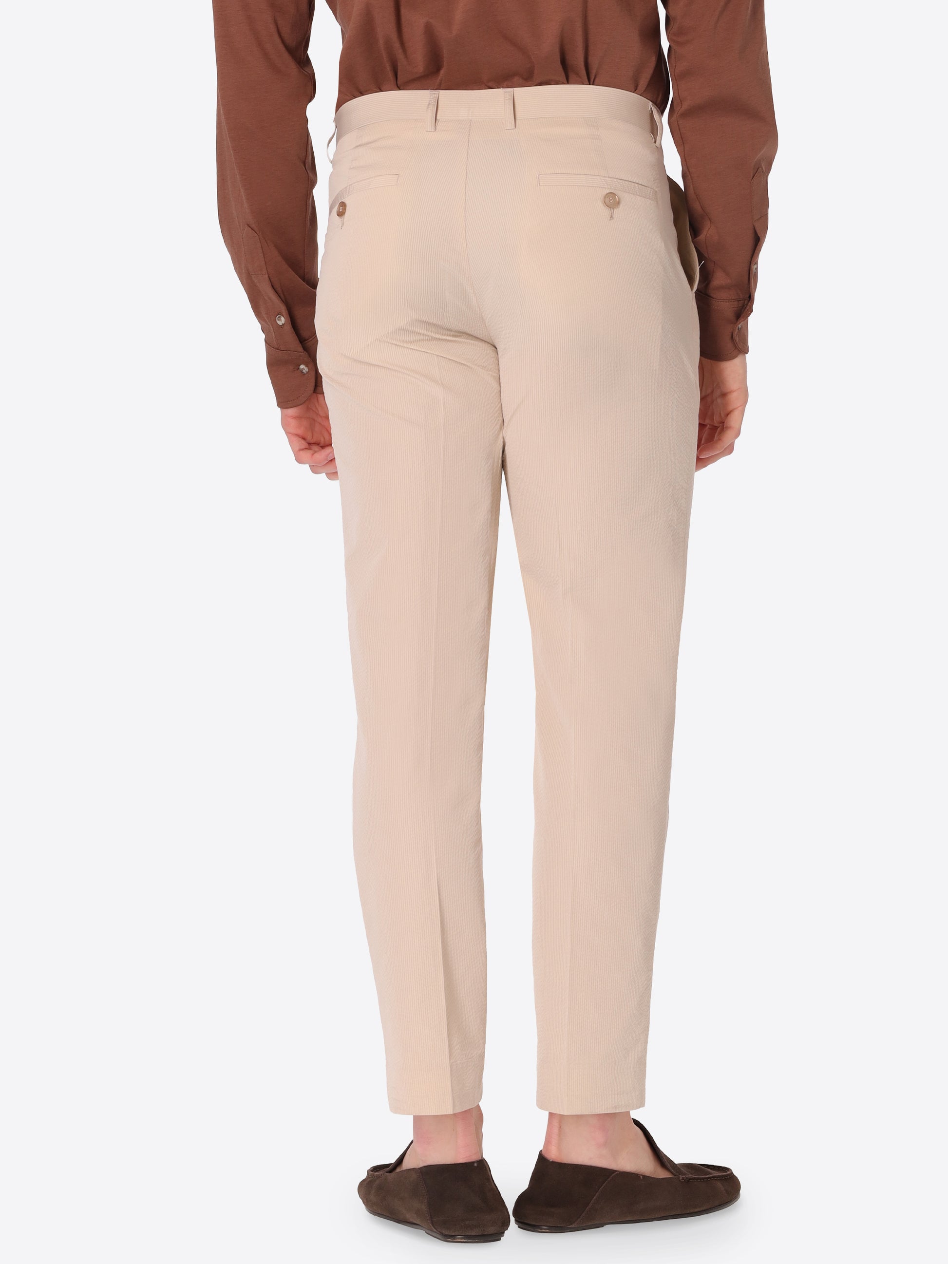 Arezzo Tailoring-Hose Carrot Fit Mit Bundfalte Aus Super-Comfort Feinstruktur-Streifen-Gewebe