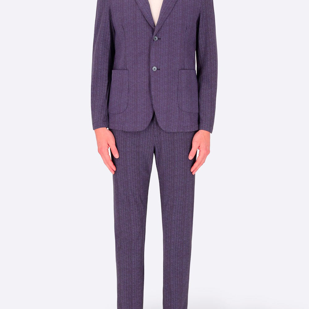 High-Perform12 York Albury Set Aus Active-Gewebe Mit Denim-Nadelstreifenmuster