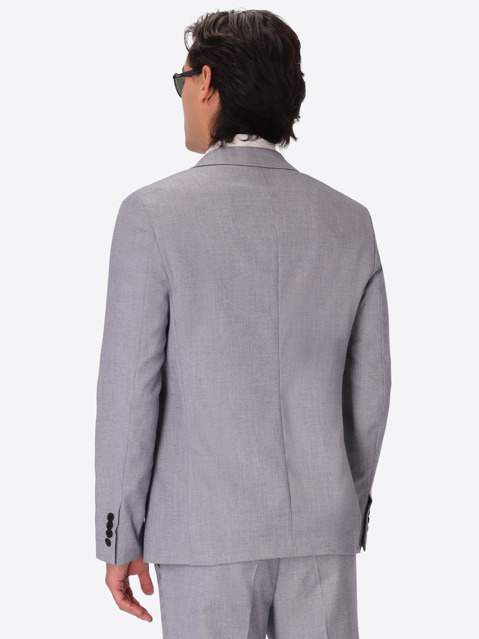 Melange Viscose-Blend Double-Breasted Jacket Acanto