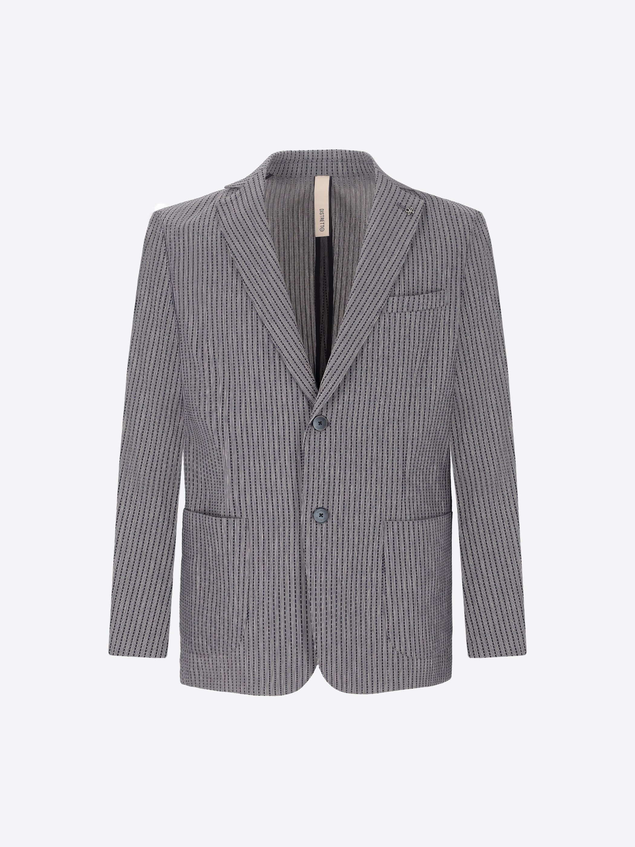 Giacca Acero In Tessuto Super Stretch A Righe Alternate In Rilievo