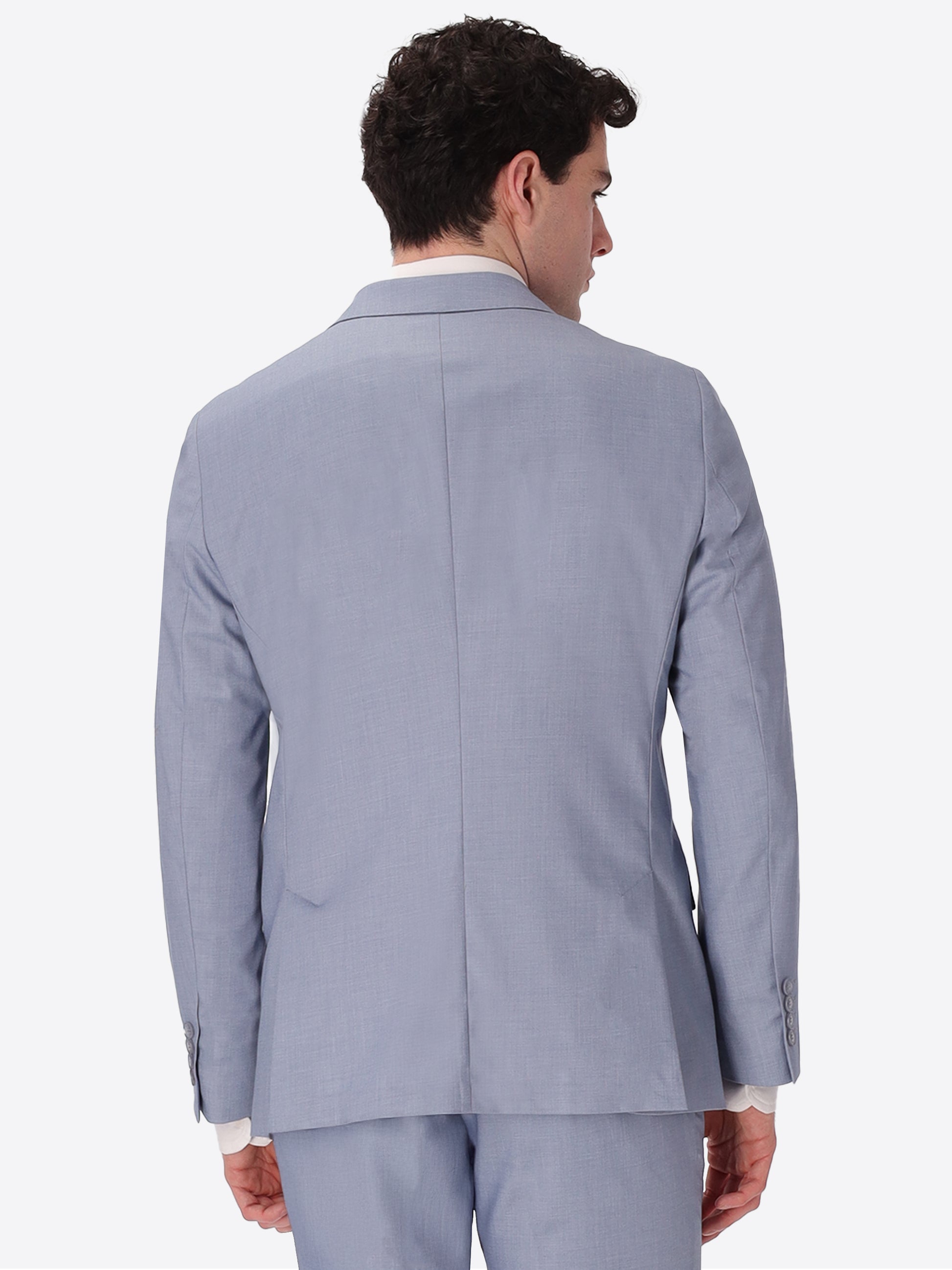 Double-Breasted Semi-Tailored Jacket Alabastro In Super-Comfort Cool Wool Effect Fabric
