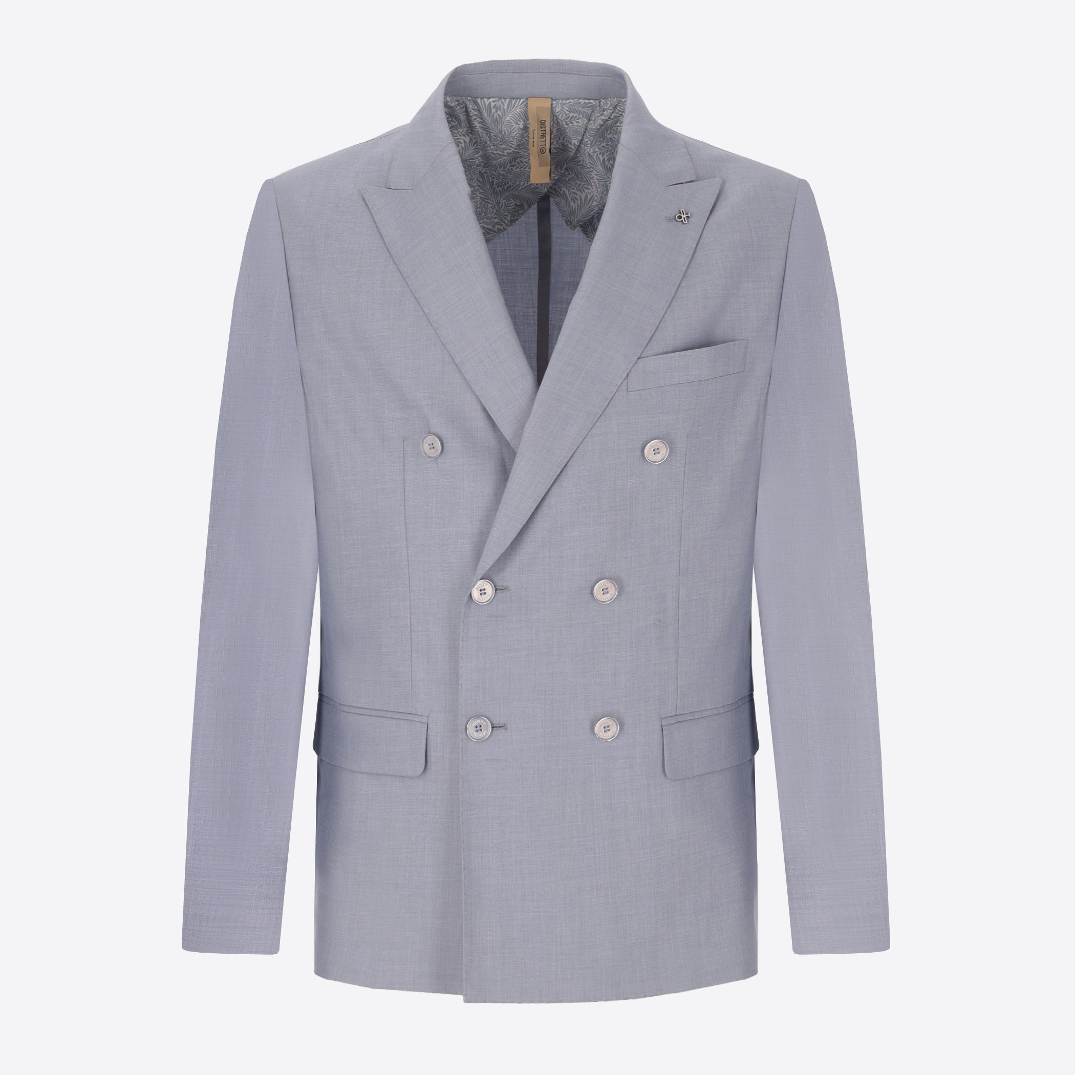 Double-Breasted Semi-Tailored Jacket Alabastro In Super-Comfort Cool Wool Effect Fabric