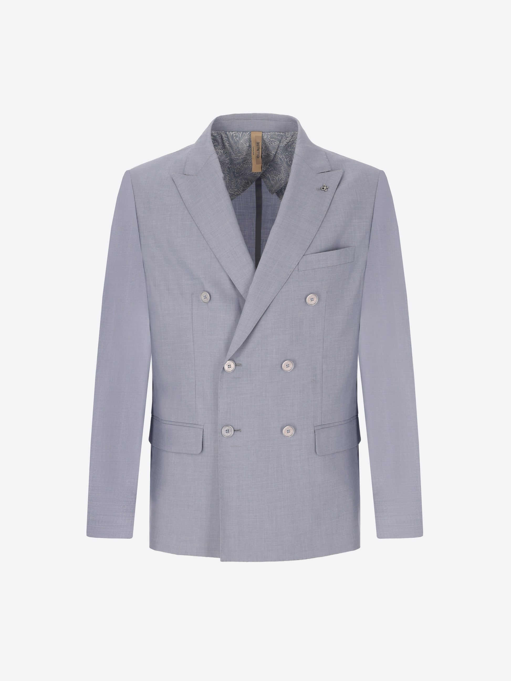 Double-Breasted Semi-Tailored Jacket Alabastro In Super-Comfort Cool Wool Effect Fabric