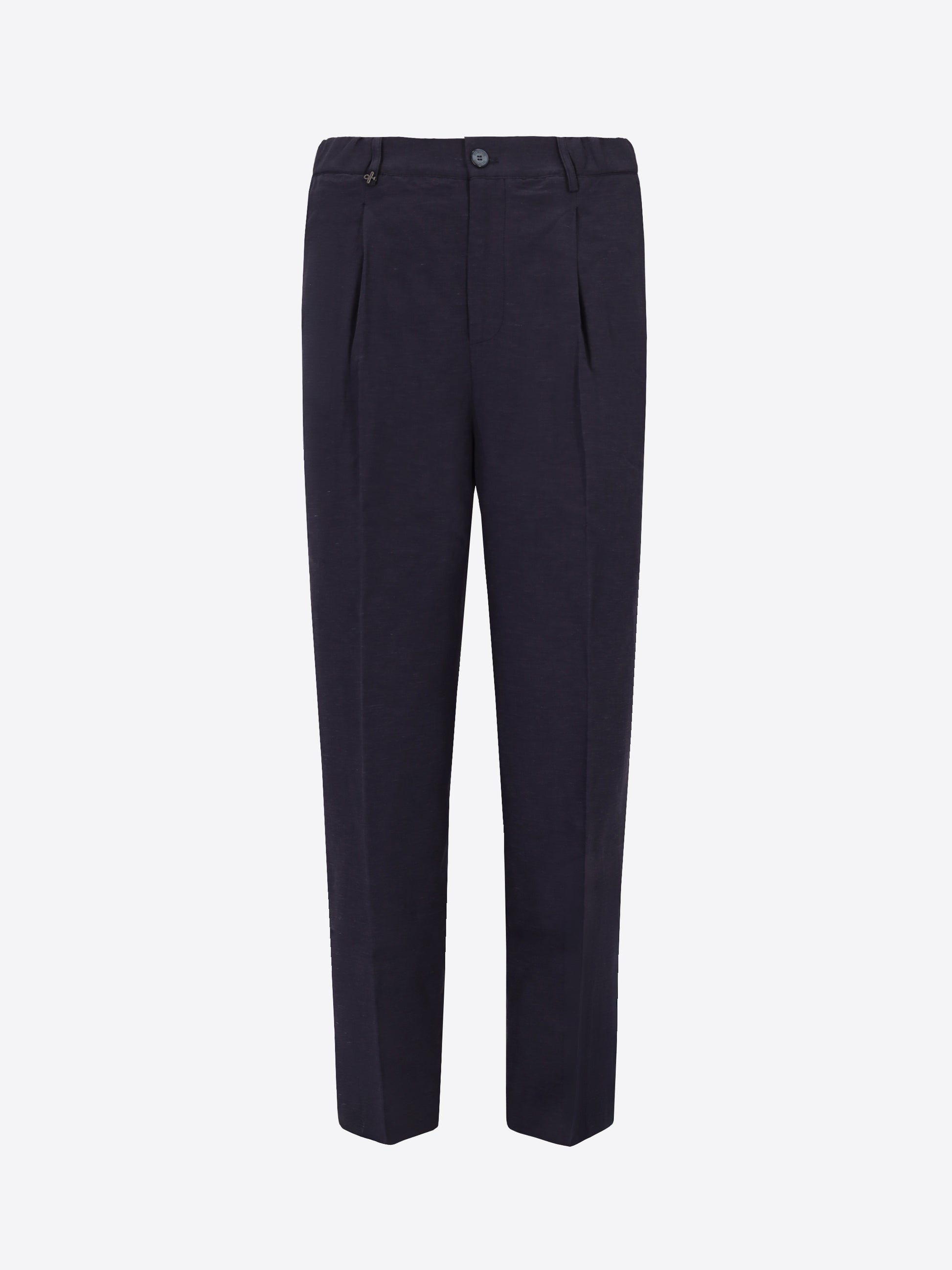 Ban Trousers Alloro In Lightweight Linen-Viscose Fabric