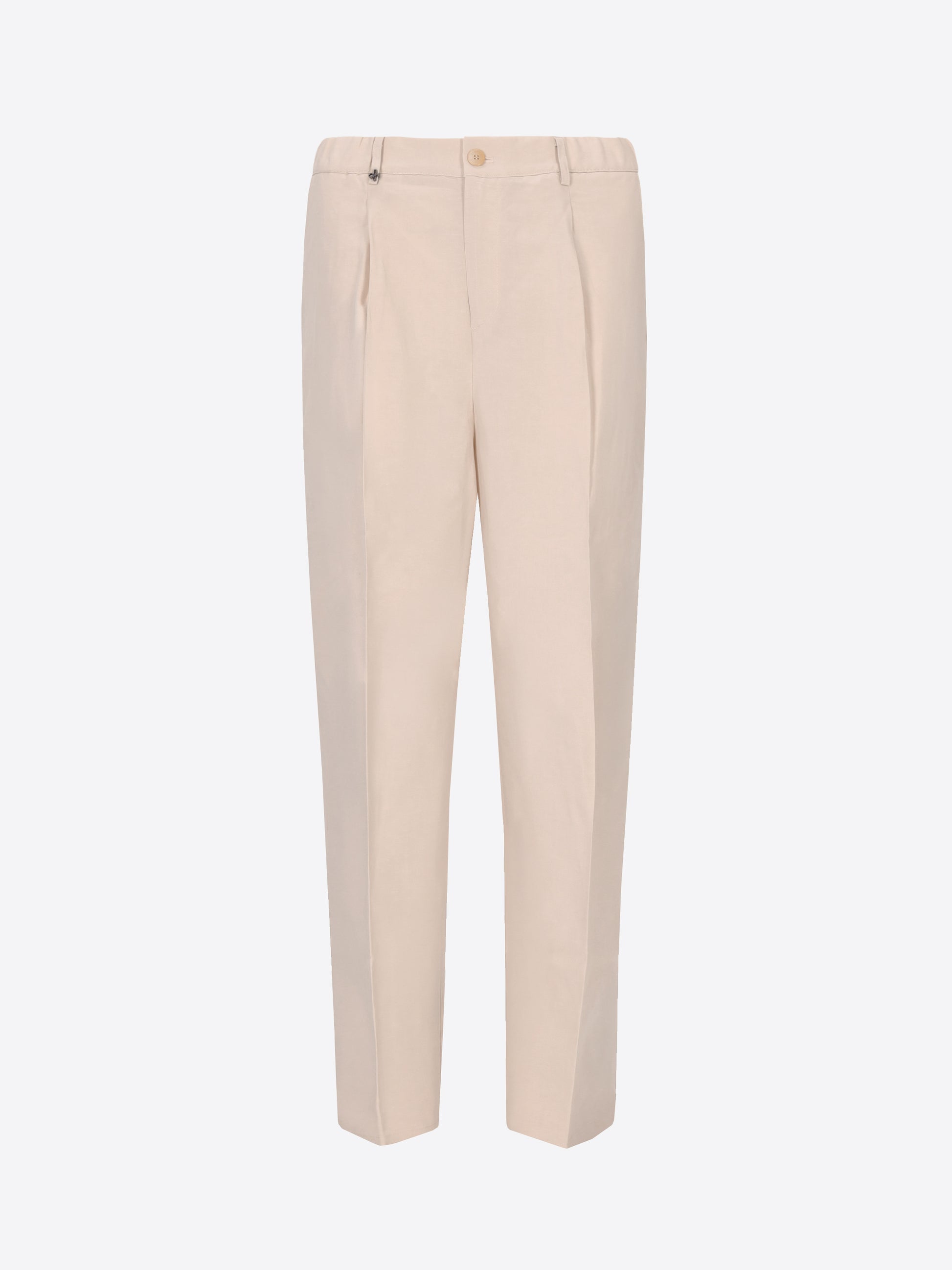 Ban Trousers Alloro In Lightweight Linen-Viscose Fabric