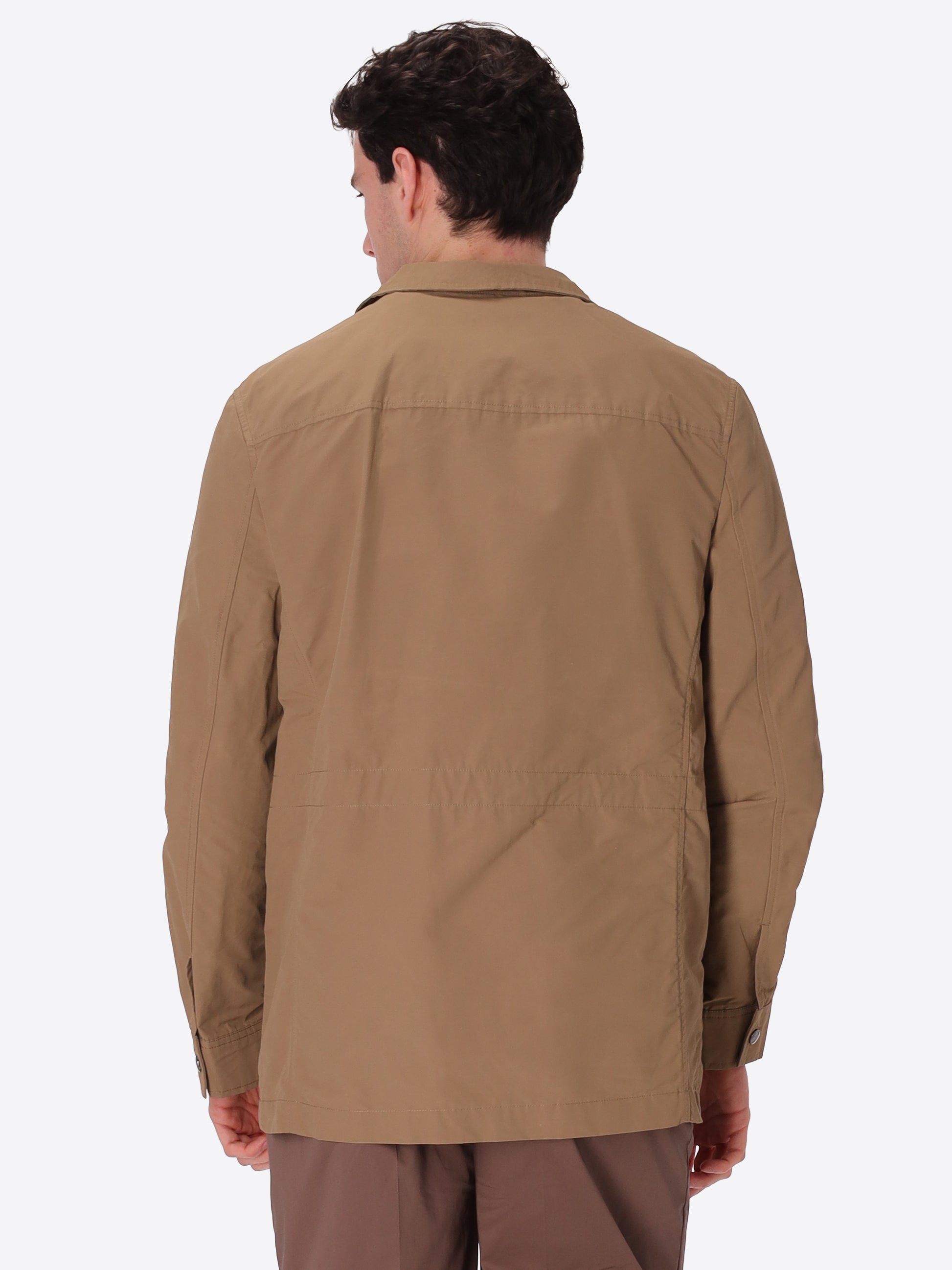 Field Jacket Herit In Technical Water-Repellent Breathable Cotton Nylon Fabric