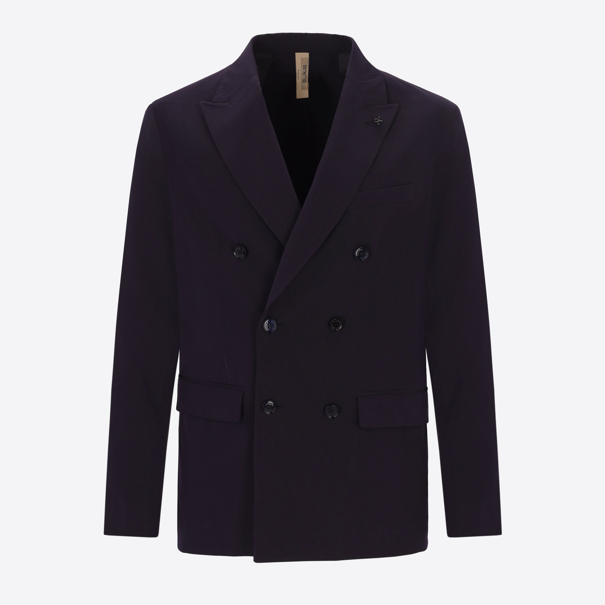 Arezzo Doppelreihig Tailoring-Jacke Aus Super-Comfort Feinstruktur-Streifen-Gewebe