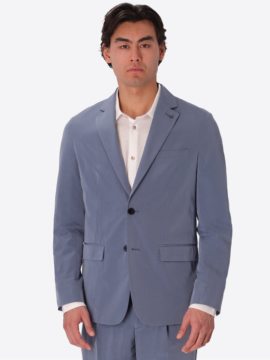 Semi-Tailored Jacket Arezzo In Super-Comfort Embossed Fine Stripe Fabric