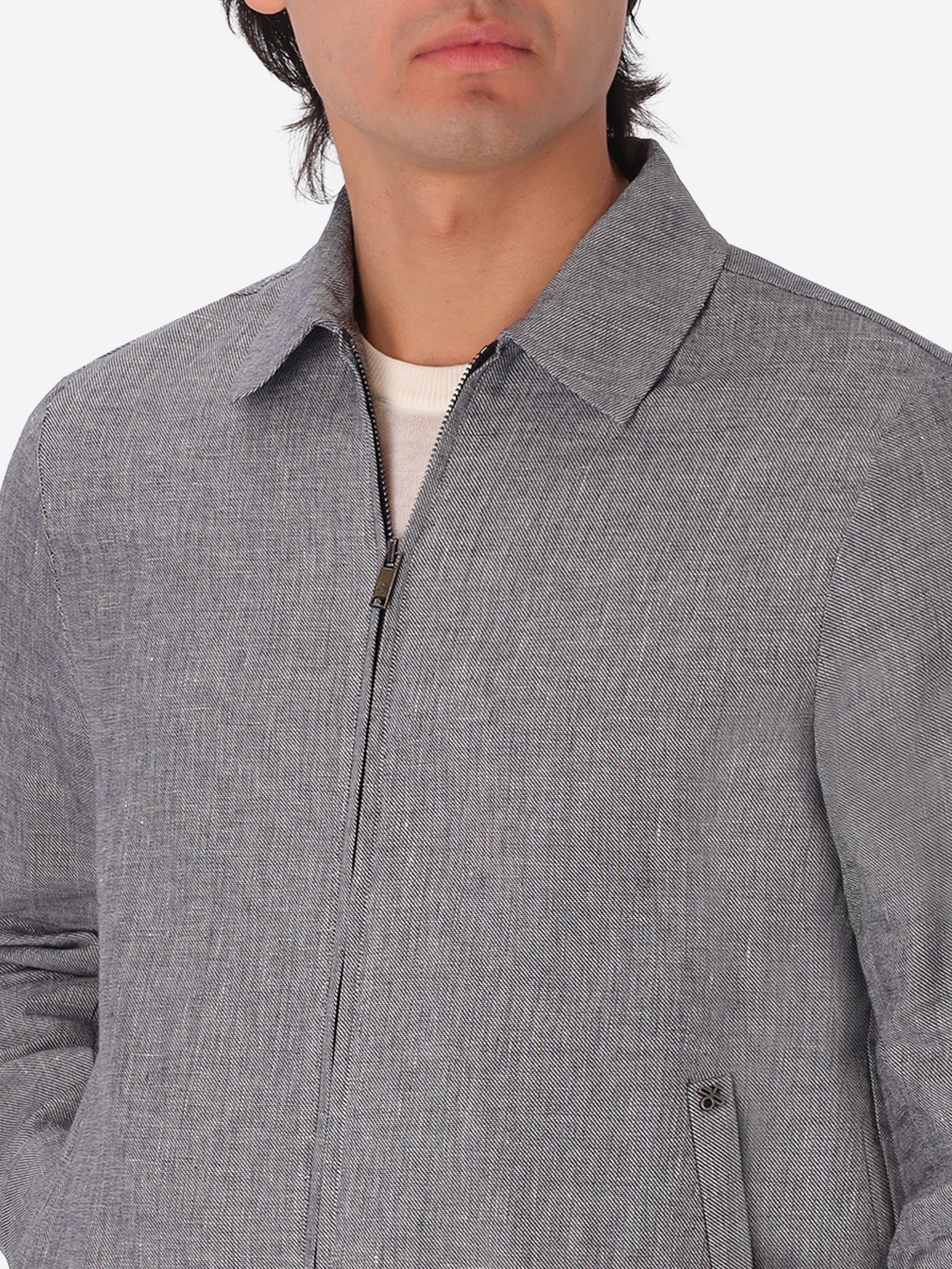 Certo Aviatorjacke Aus Weichem Leinenmischgewebe