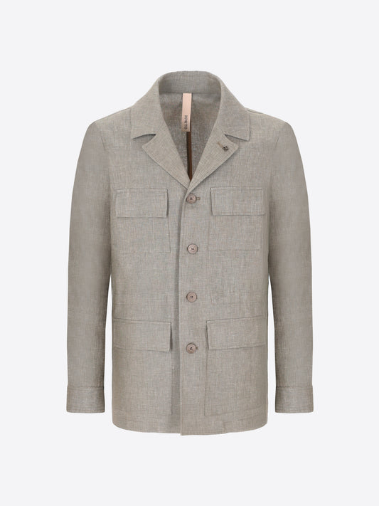 Field Jacket Certo In Soft-Touch Linen Blend Fabric