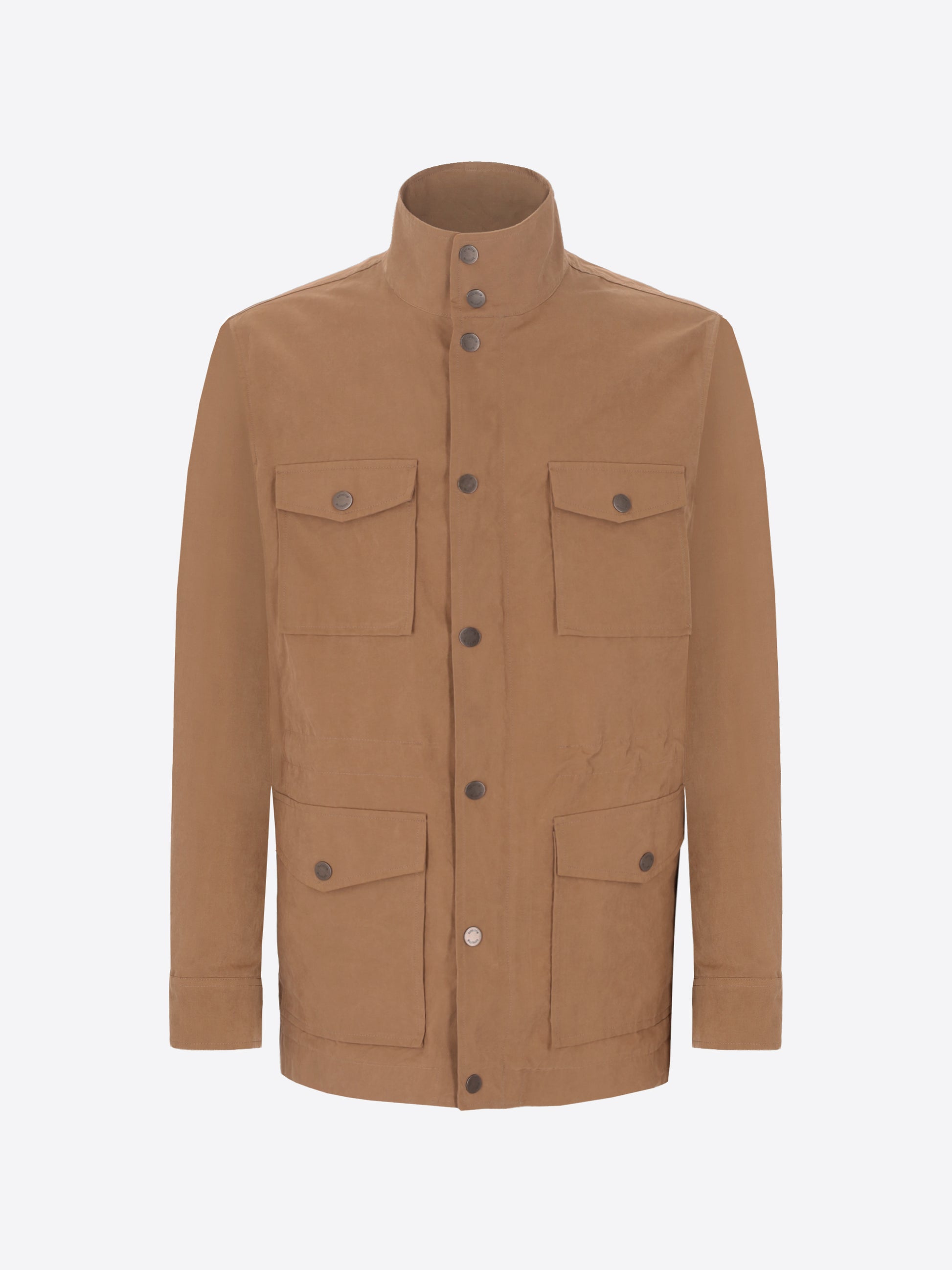 Field Jacket Herit In Technical Water-Repellent Breathable Cotton Nylon Fabric