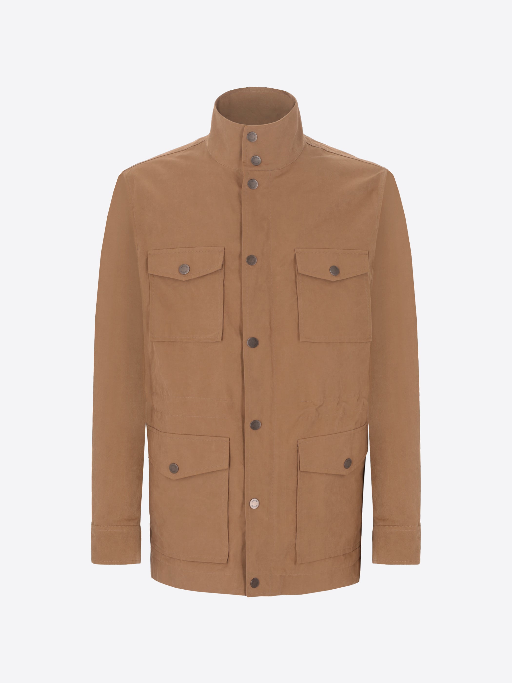 Field Jacket Herit In Tessuto Tecnico Cotone Nylon Idrorepellente E Traspirante