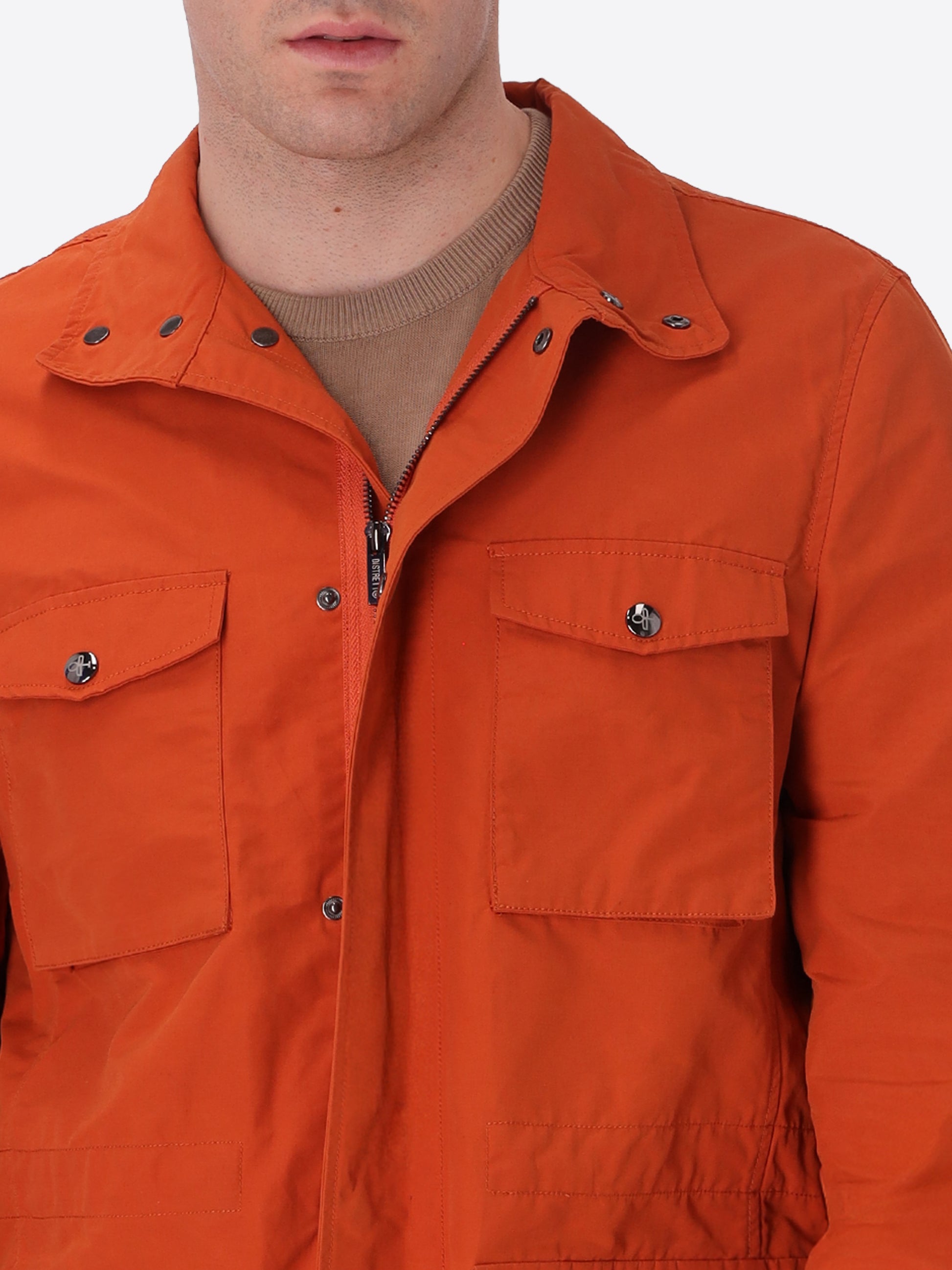 Field Jacket Herit In Technical Water-Repellent Breathable Cotton Nylon Fabric