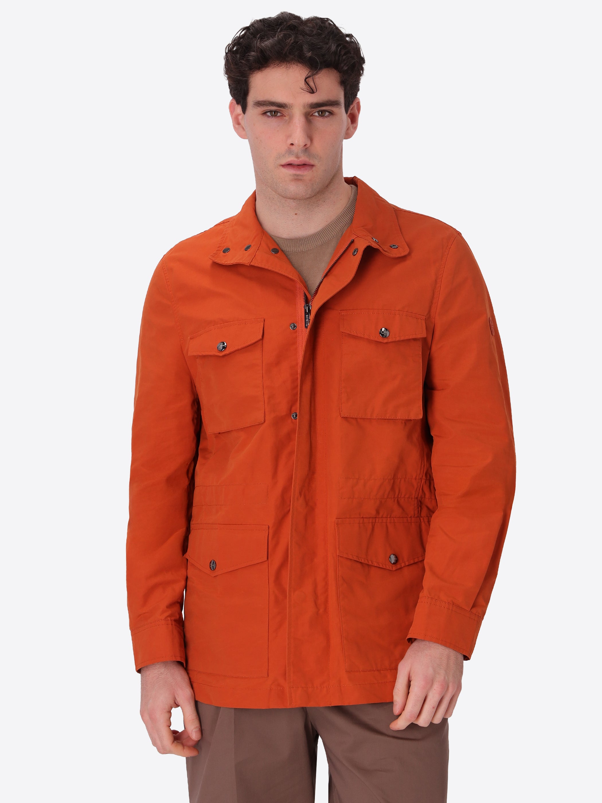 Field Jacket Herit In Tessuto Tecnico Cotone Nylon Idrorepellente E Traspirante