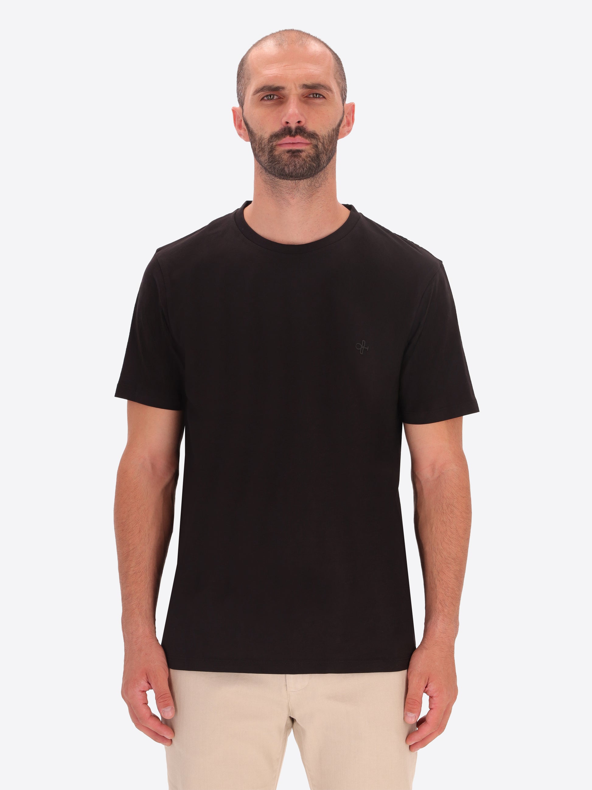 Londra Baumwoll-T-Shirt mit Rundhalsausschnitt und Logo