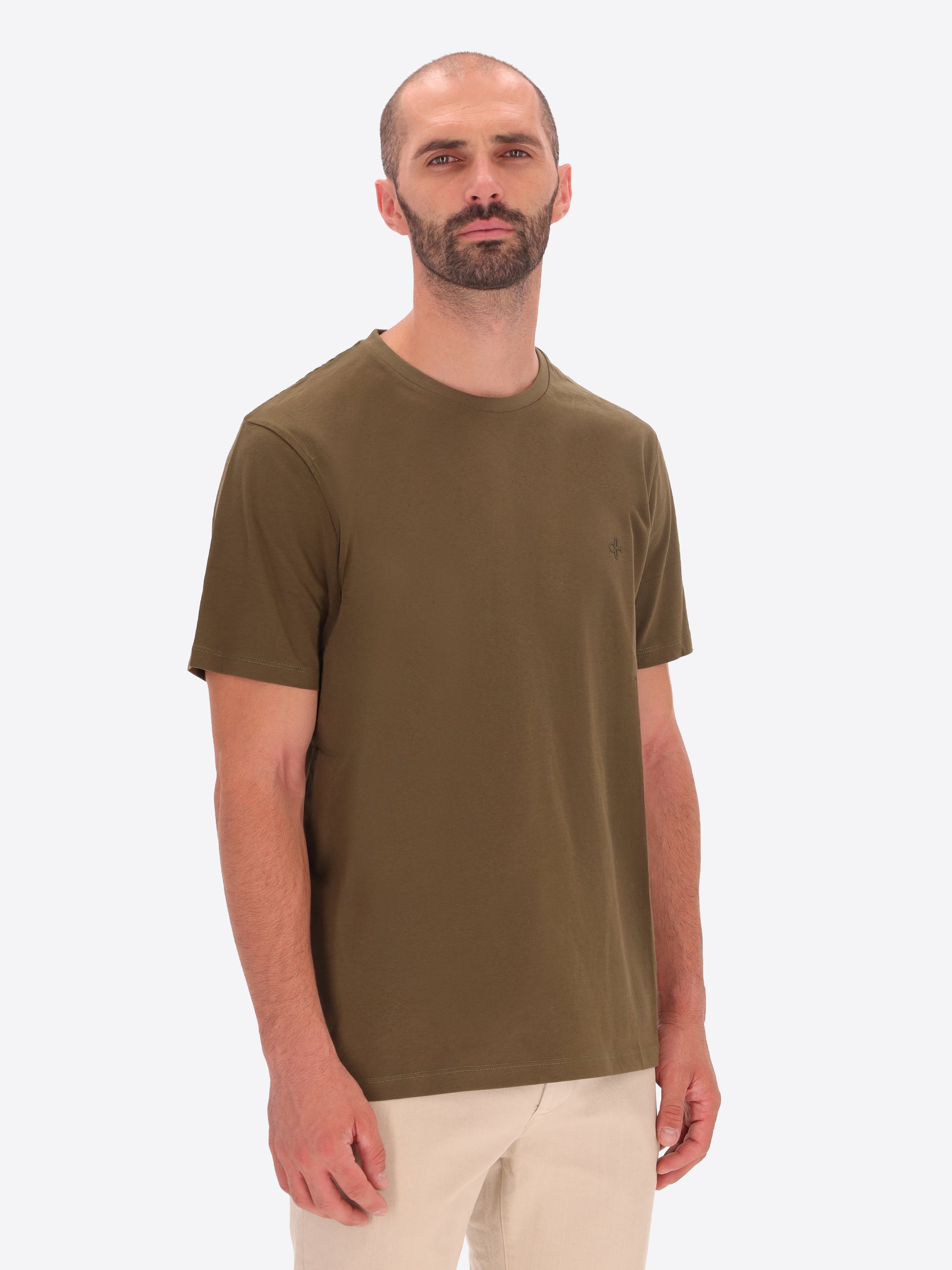 Londra Baumwoll-T-Shirt mit Rundhalsausschnitt und Logo