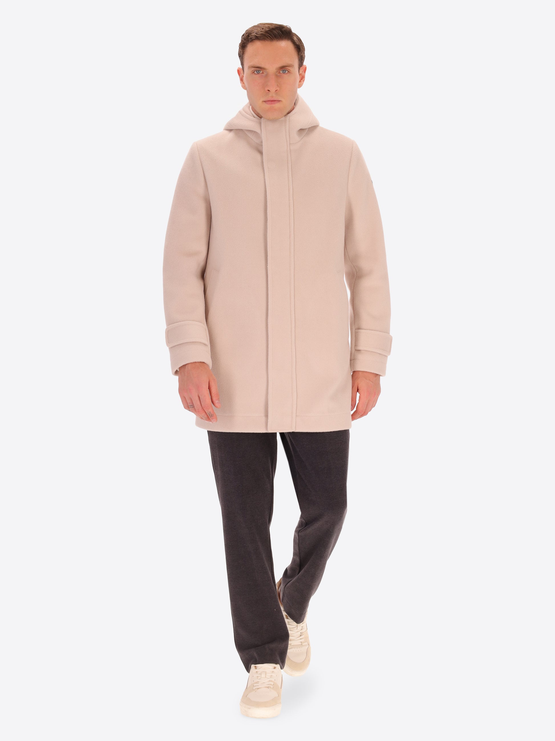 Super-Comfort Wool-Blend Parka Manchester with Hood