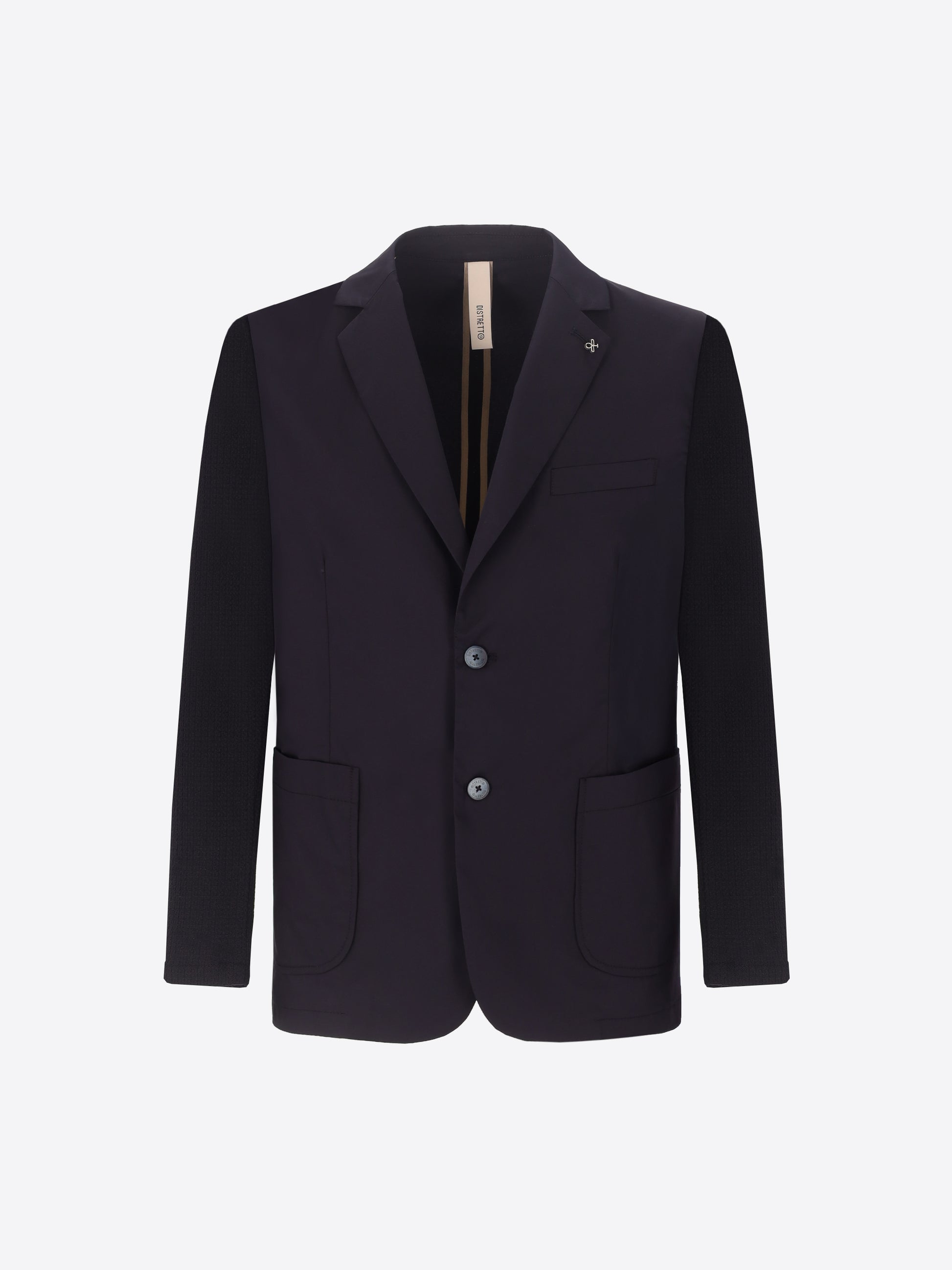 Jacket Orzo In Ultralight Cotton-Nylon Fabric With Jersey Sleeves