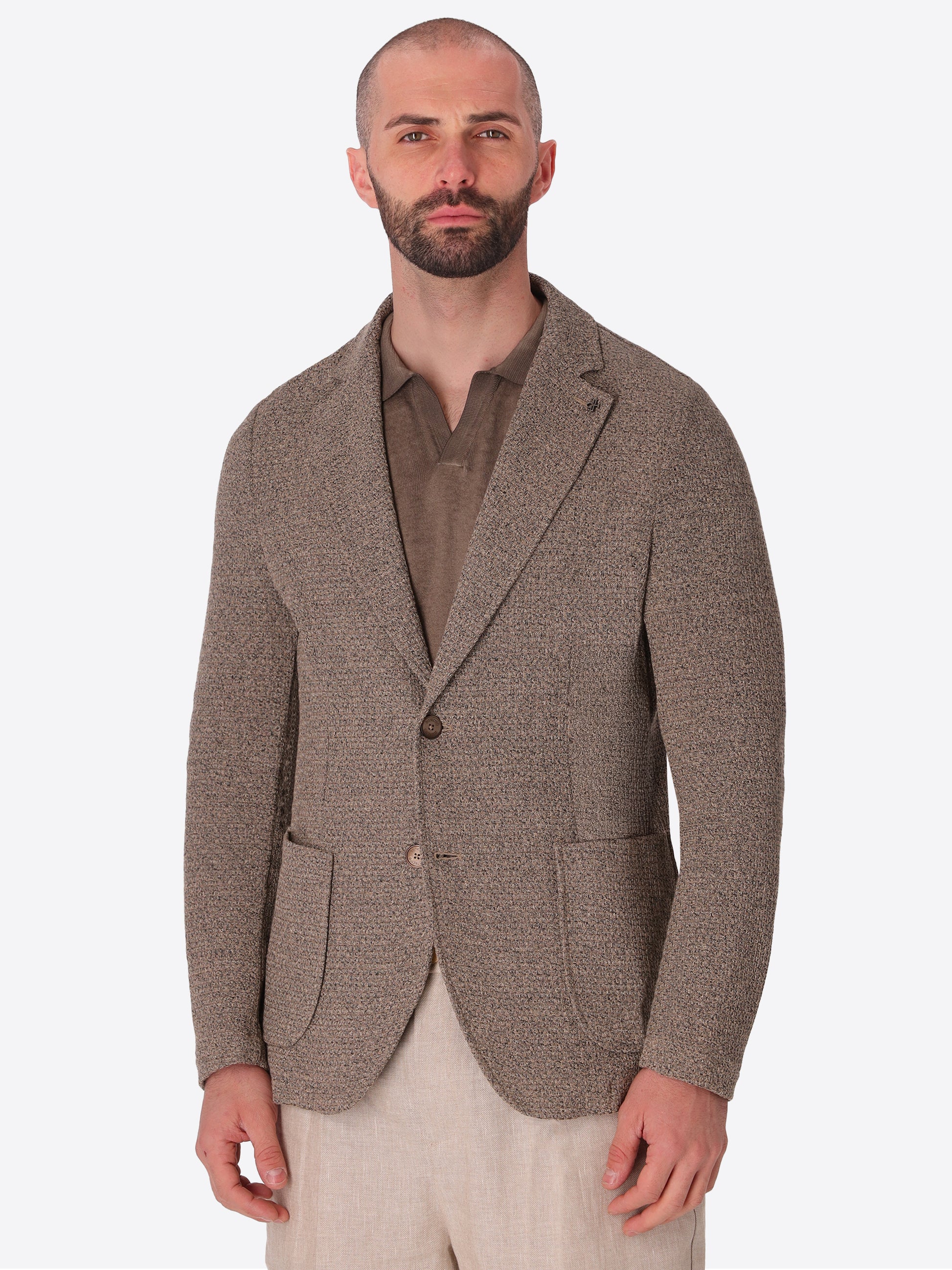 Regi Jacke Aus Meliertem Jersey-Strickgewebe Mit Stretch - Icon