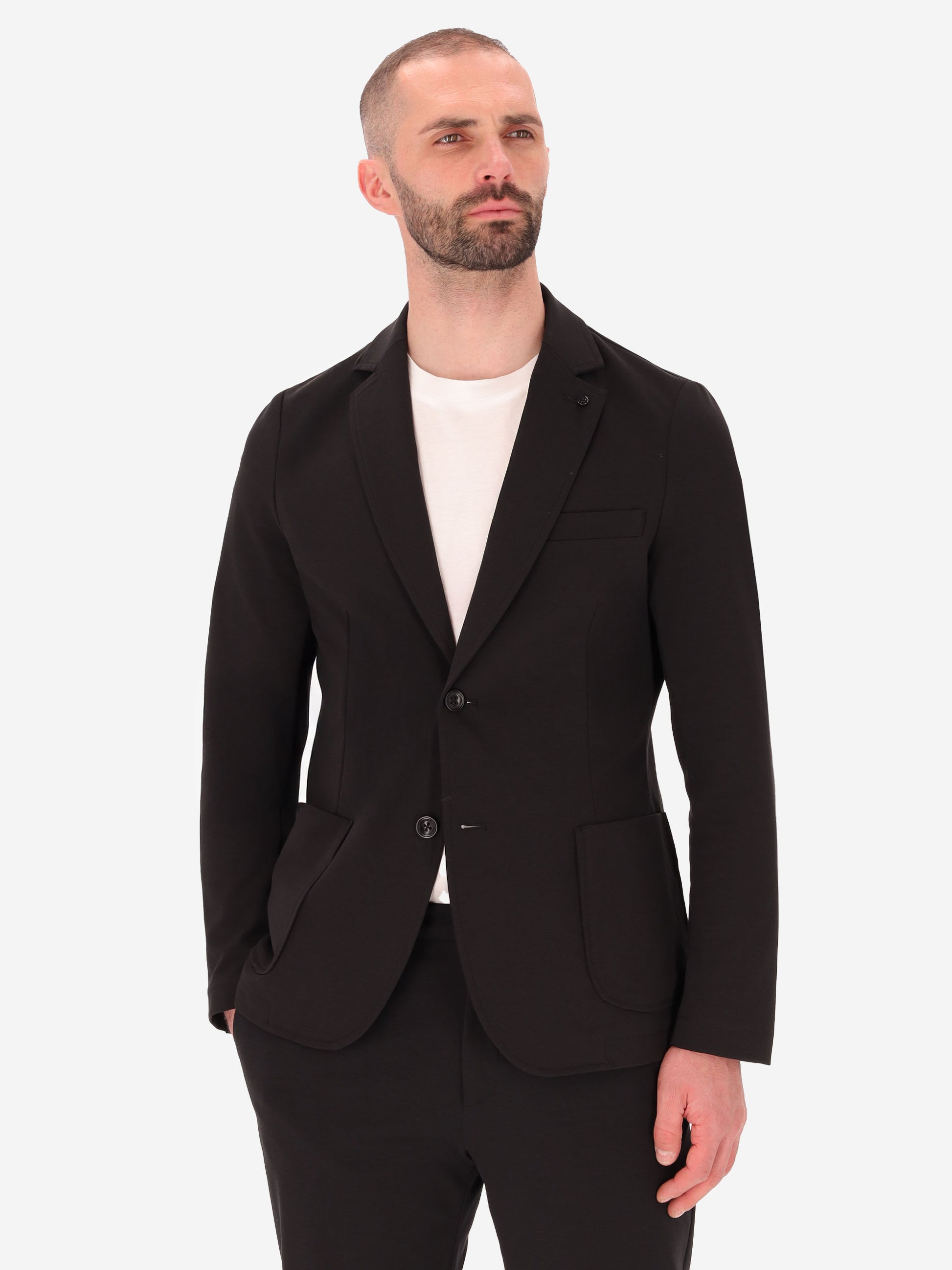 Technical Jacket in Punto Milano Fabric
