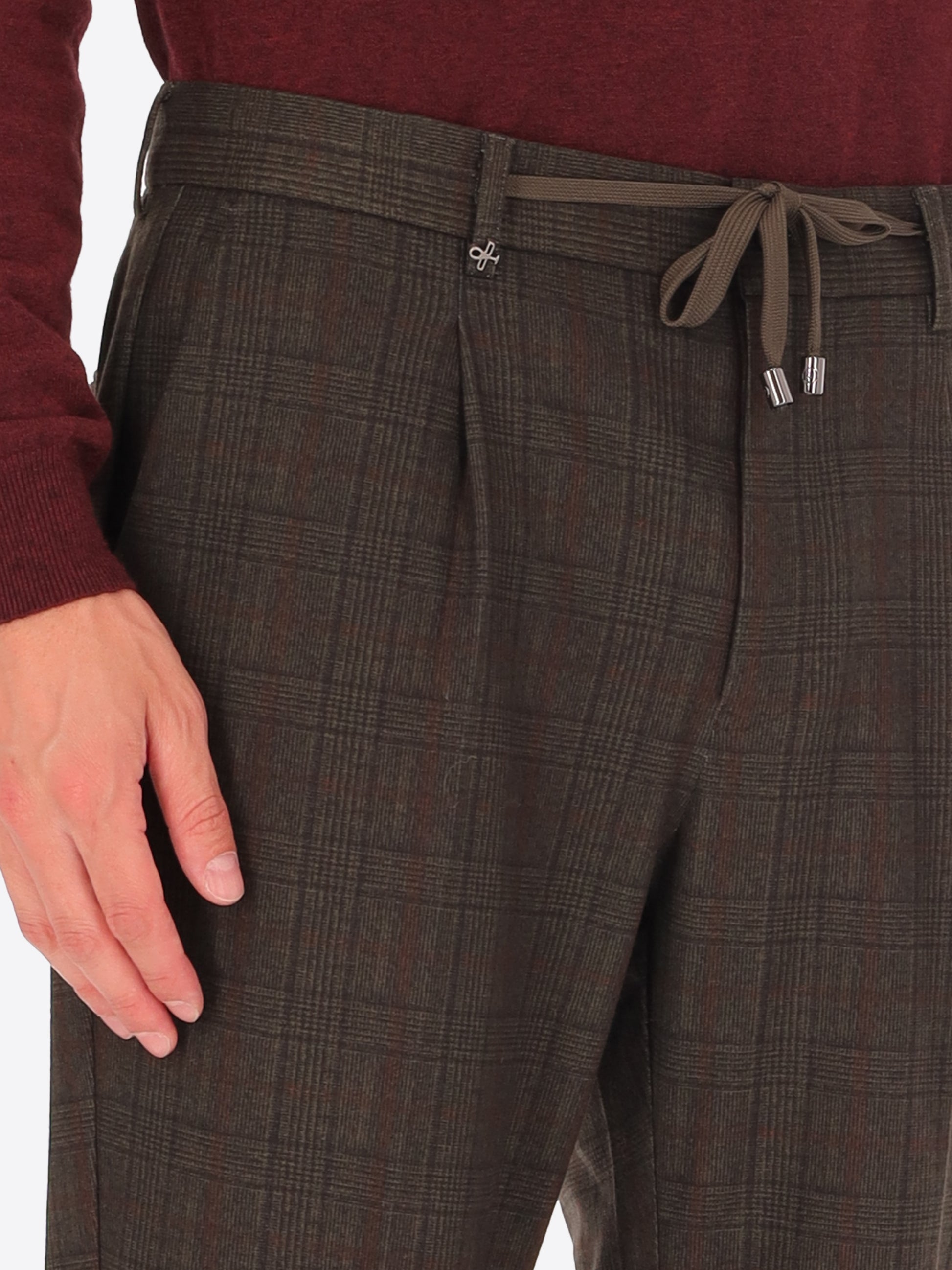 32" Rio Pences Hose Wells aus Superkomfort-Jersey mit Prince-of-Wales-Muster