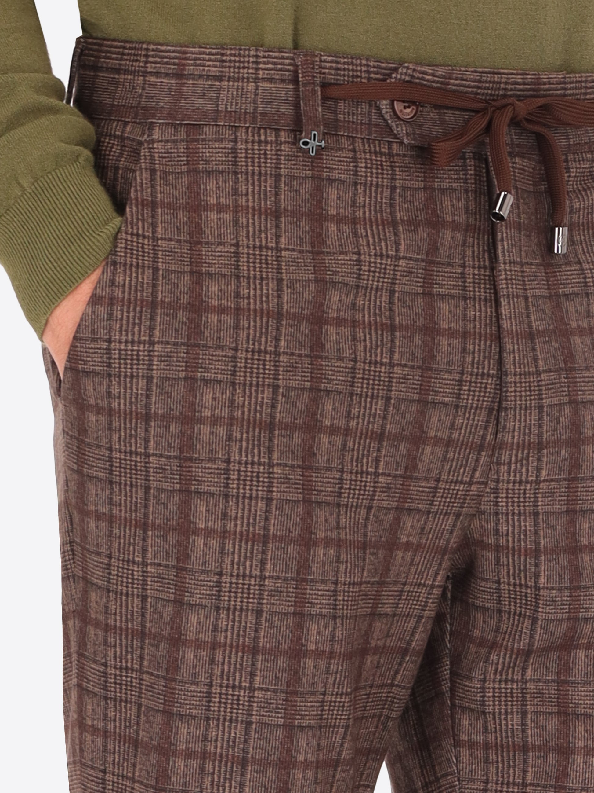 32" Pantaloni York Wells in Jersey Super Comfort Principe di Galles
